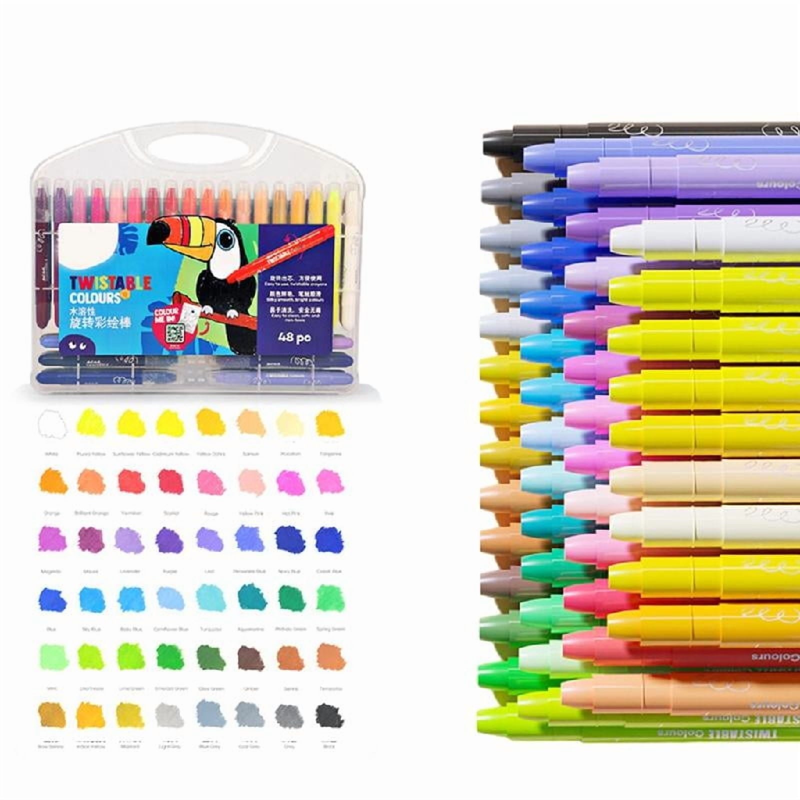12/24/36/48 Colors Wax Crayons Coloring Crayons Washable Twistable Crayons