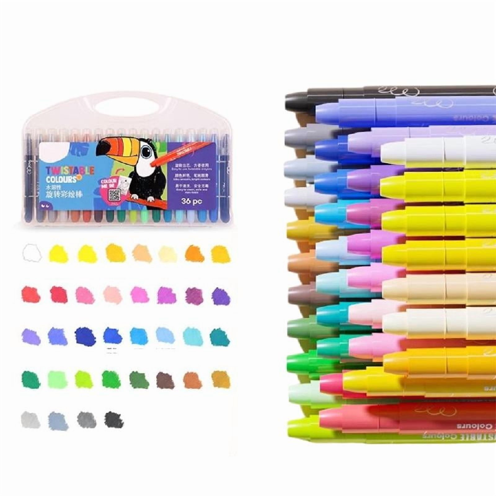 12/24/36/48 Colors Wax Crayons Coloring Crayons Washable Twistable Crayons