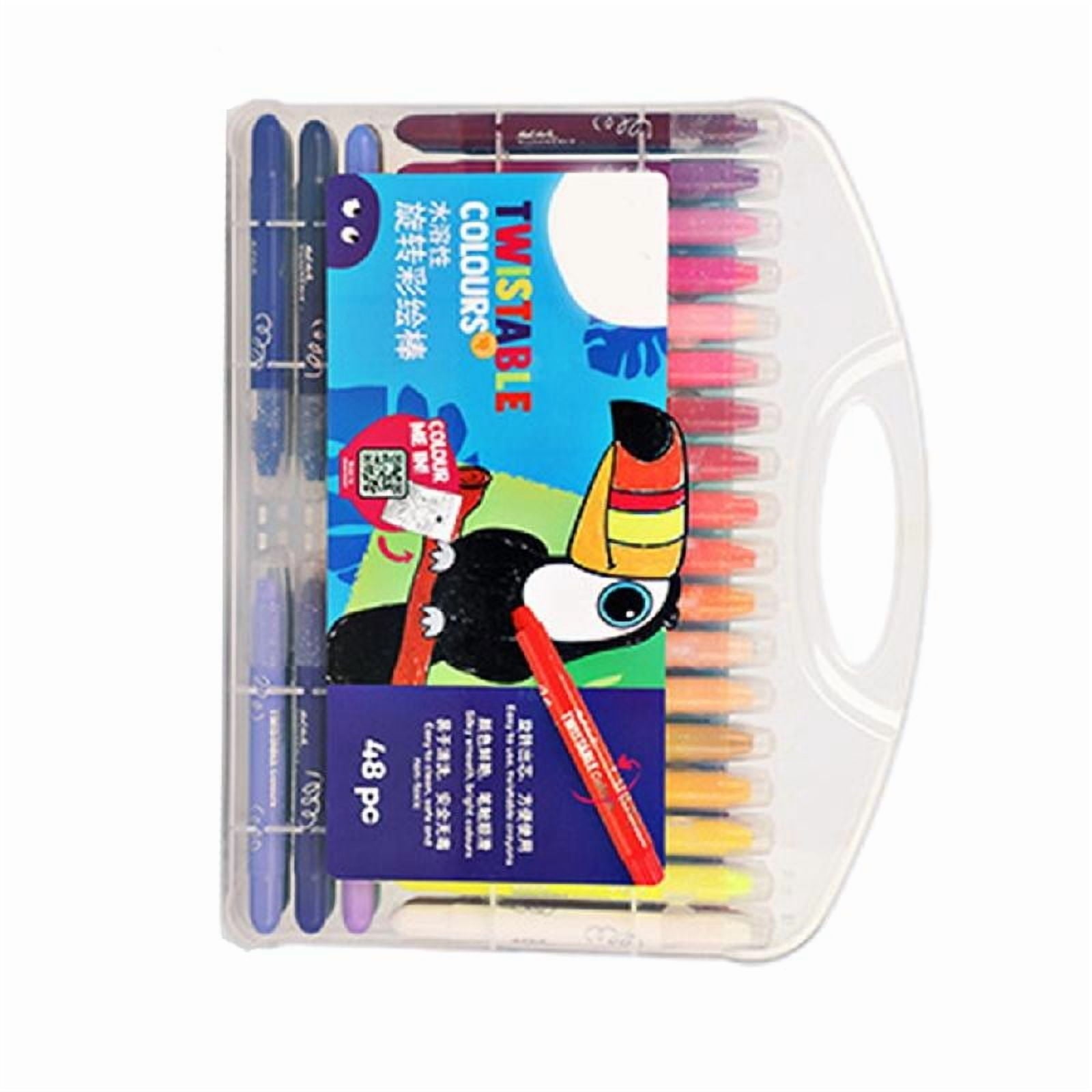 12/24/36/48 Colors Wax Crayons Coloring Crayons Washable Twistable Crayons
