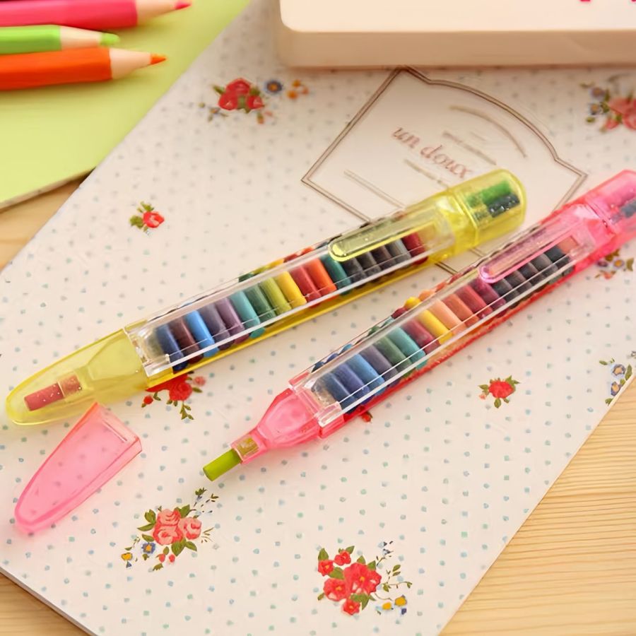 4pcs 20 colors crayons, creative crayons, colorful doodle/doodle pens, stationery gifts, drawing crayons