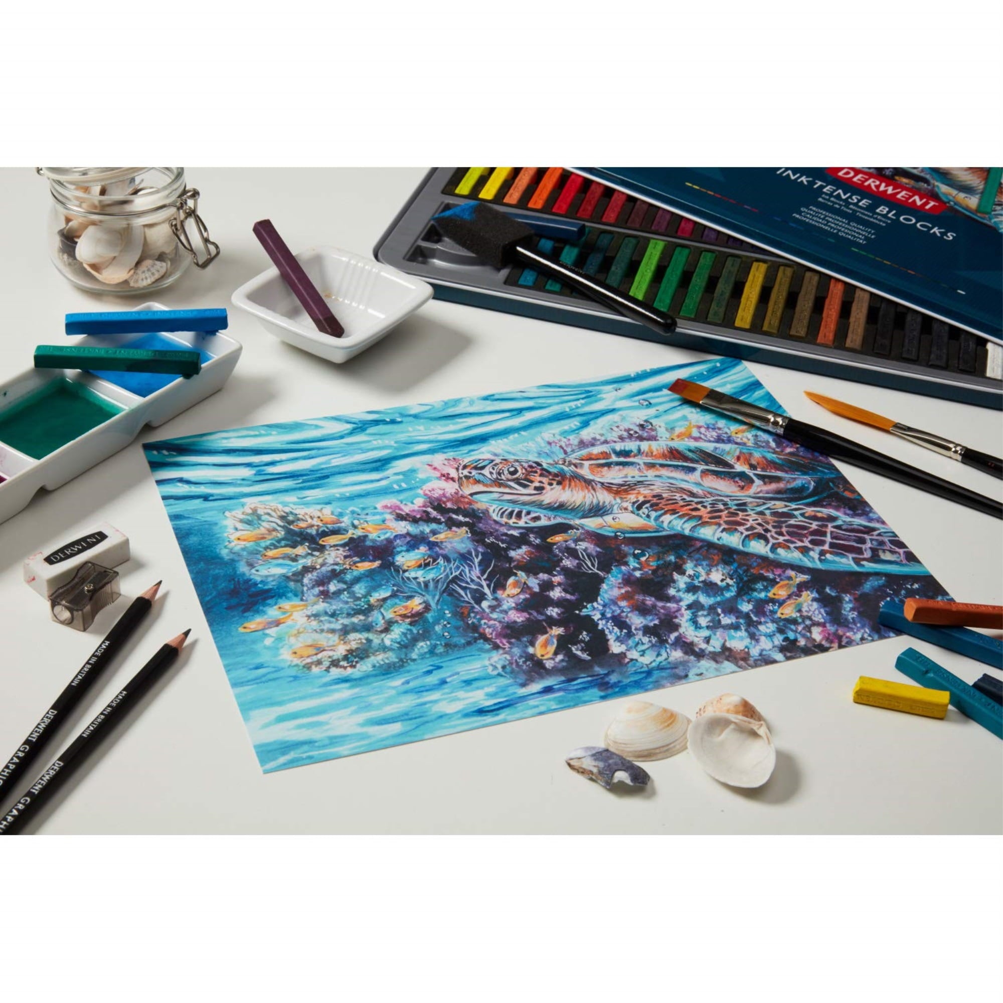 Derwent Inktense Block - Deep Indigo