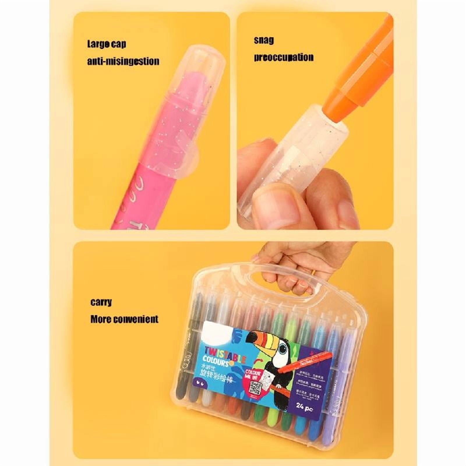 12/24/36/48 Colors Wax Crayons Coloring Crayons Washable Twistable Crayons