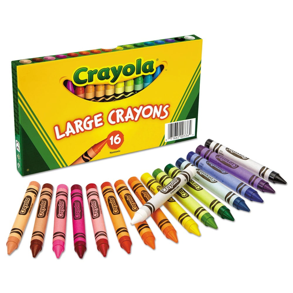 Crayola 520336 Lift Lid Box Large Crayons (16/Box)