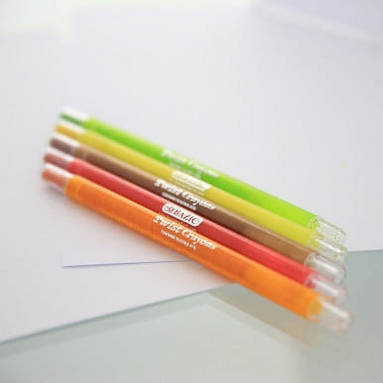 BAZIC 8 Color Twistable Crayons, Twist Up Propelling Crayon, 1-Pack
