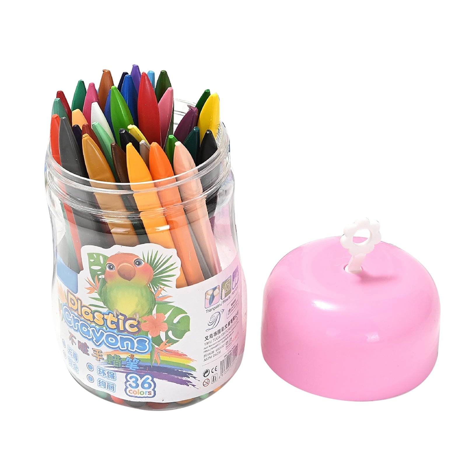 12/24/36 Pcs Crayon Bright Colors Washable Crayons with Ergonomic Grip Fine Motor Skills Easy To Hold Jumbo Crayons