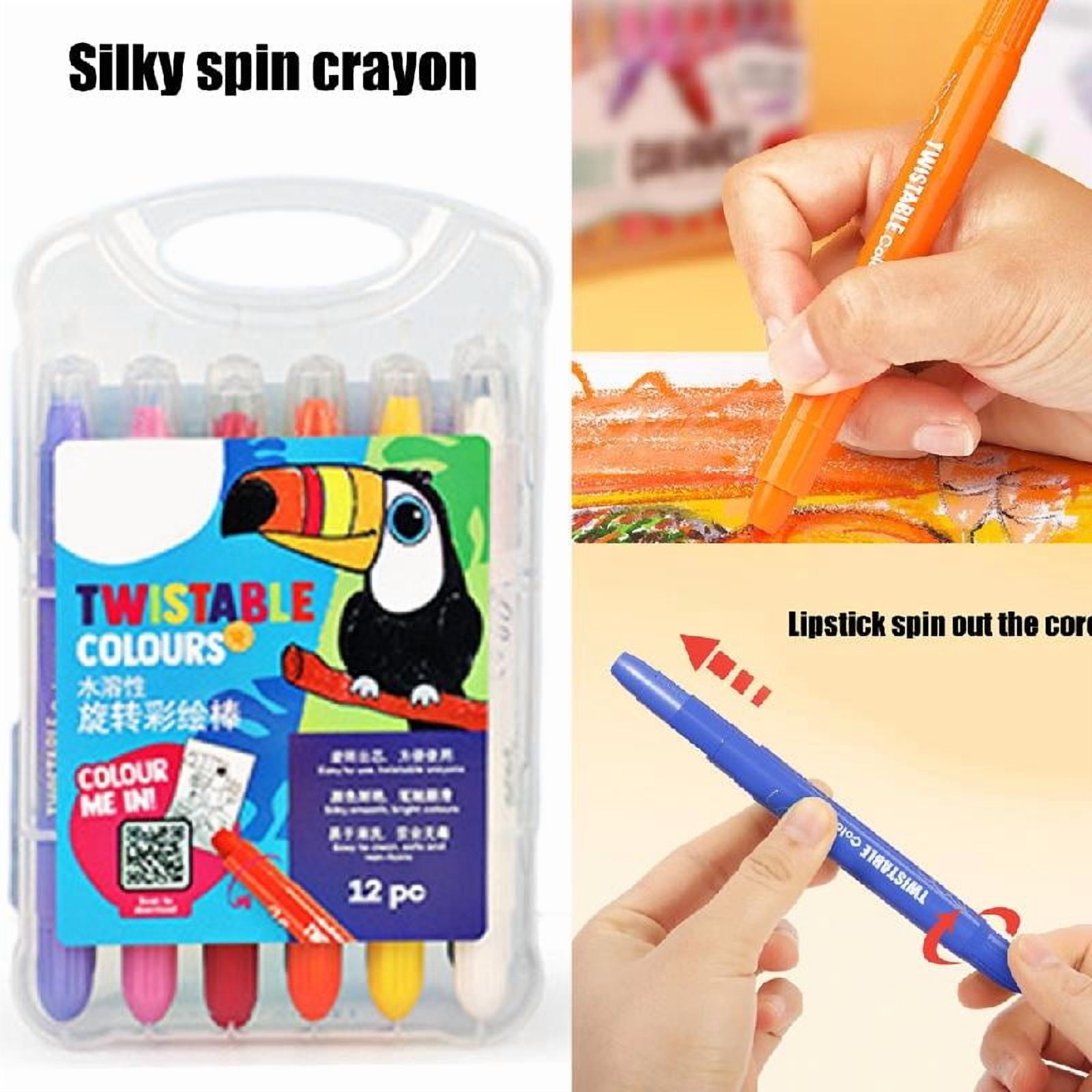 12/24/36/48 Colors Wax Crayons Coloring Crayons Washable Twistable Crayons