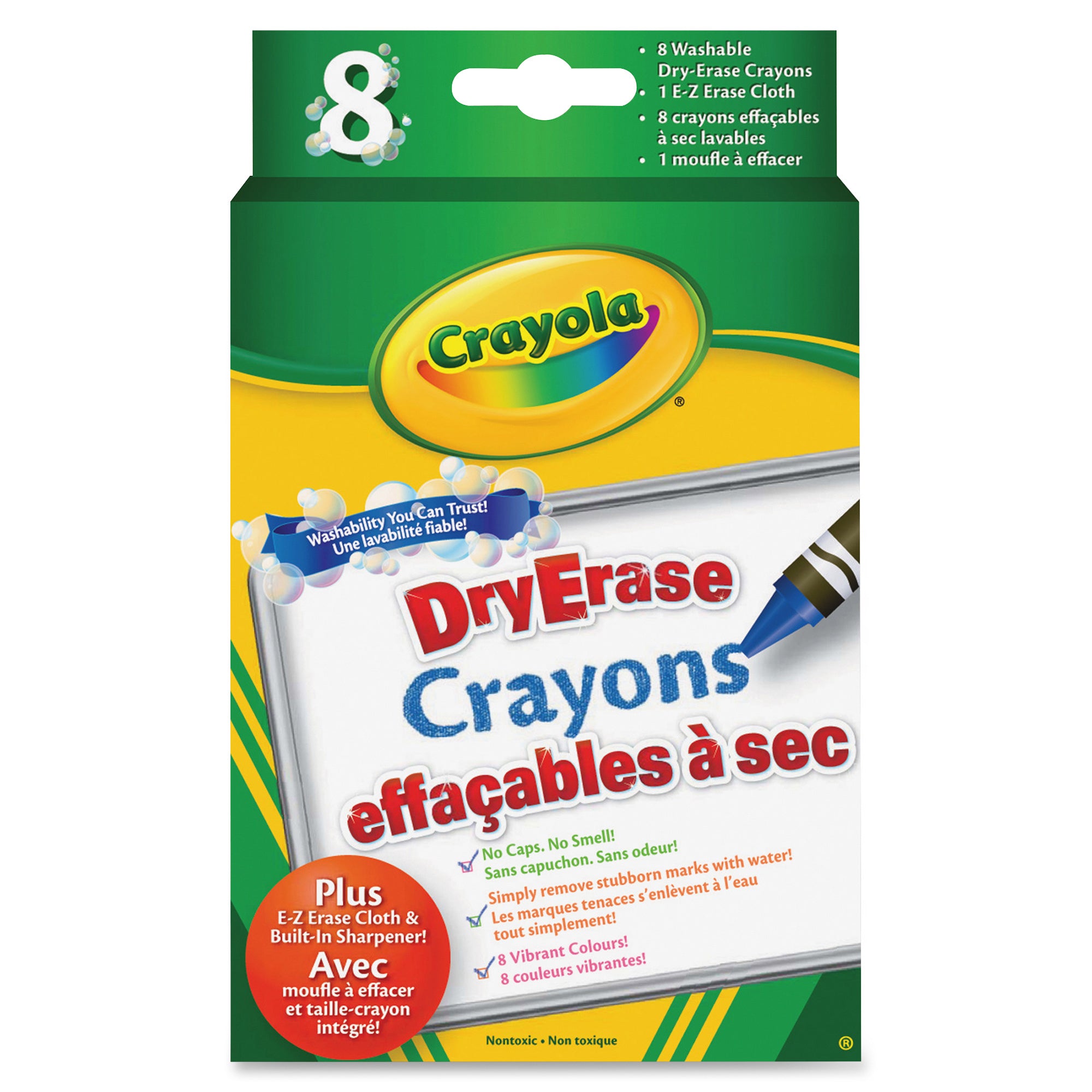 Crayola 30393060 Dry Erase Crayons, Assorted Color - 8 Count