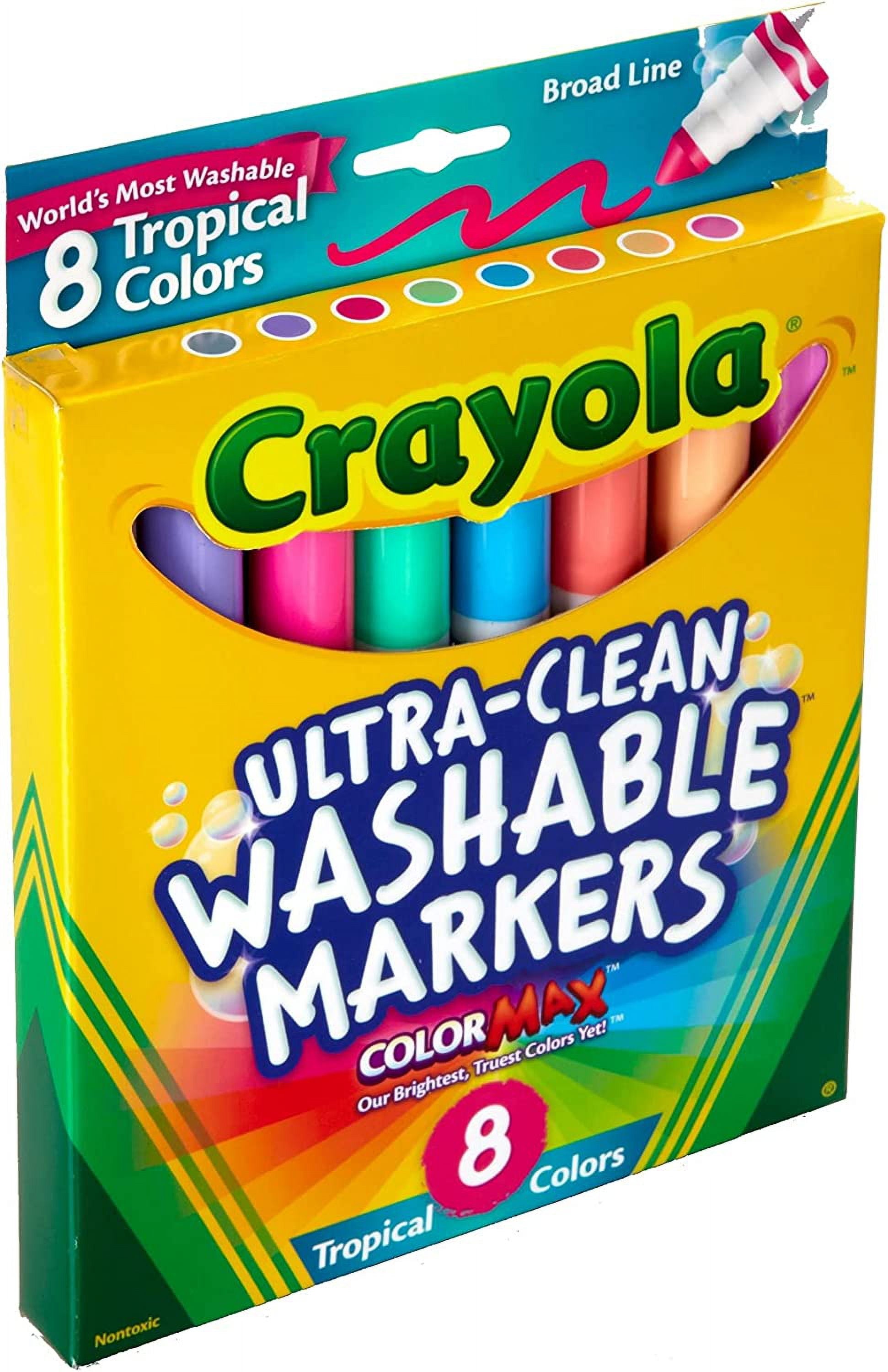 Crayola 8ct Washable Tropical Colors Conical Tip