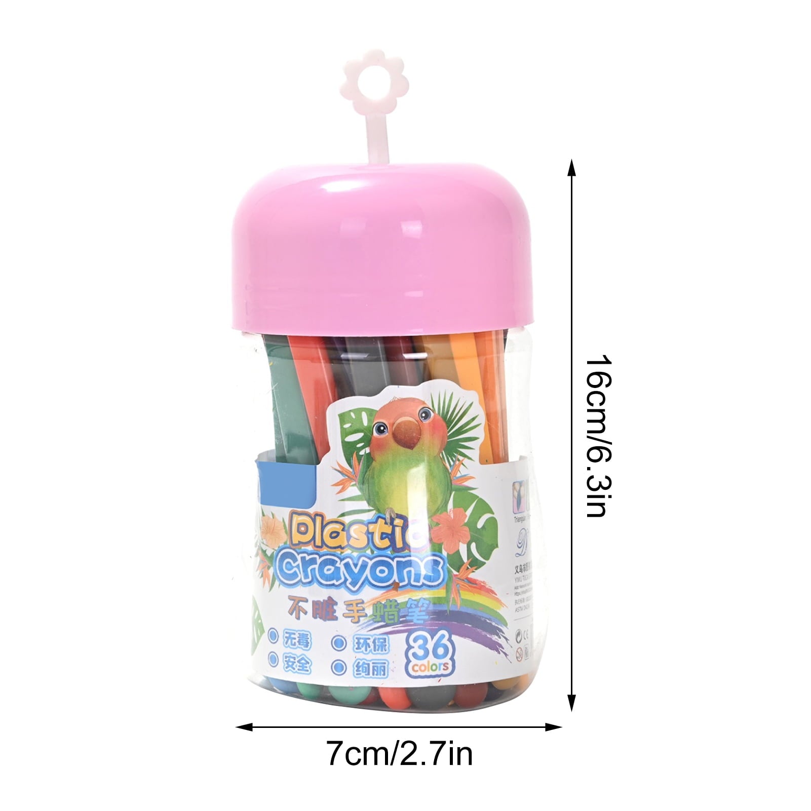 12/24/36 Pcs Crayon Bright Colors Washable Crayons with Ergonomic Grip Fine Motor Skills Easy To Hold Jumbo Crayons