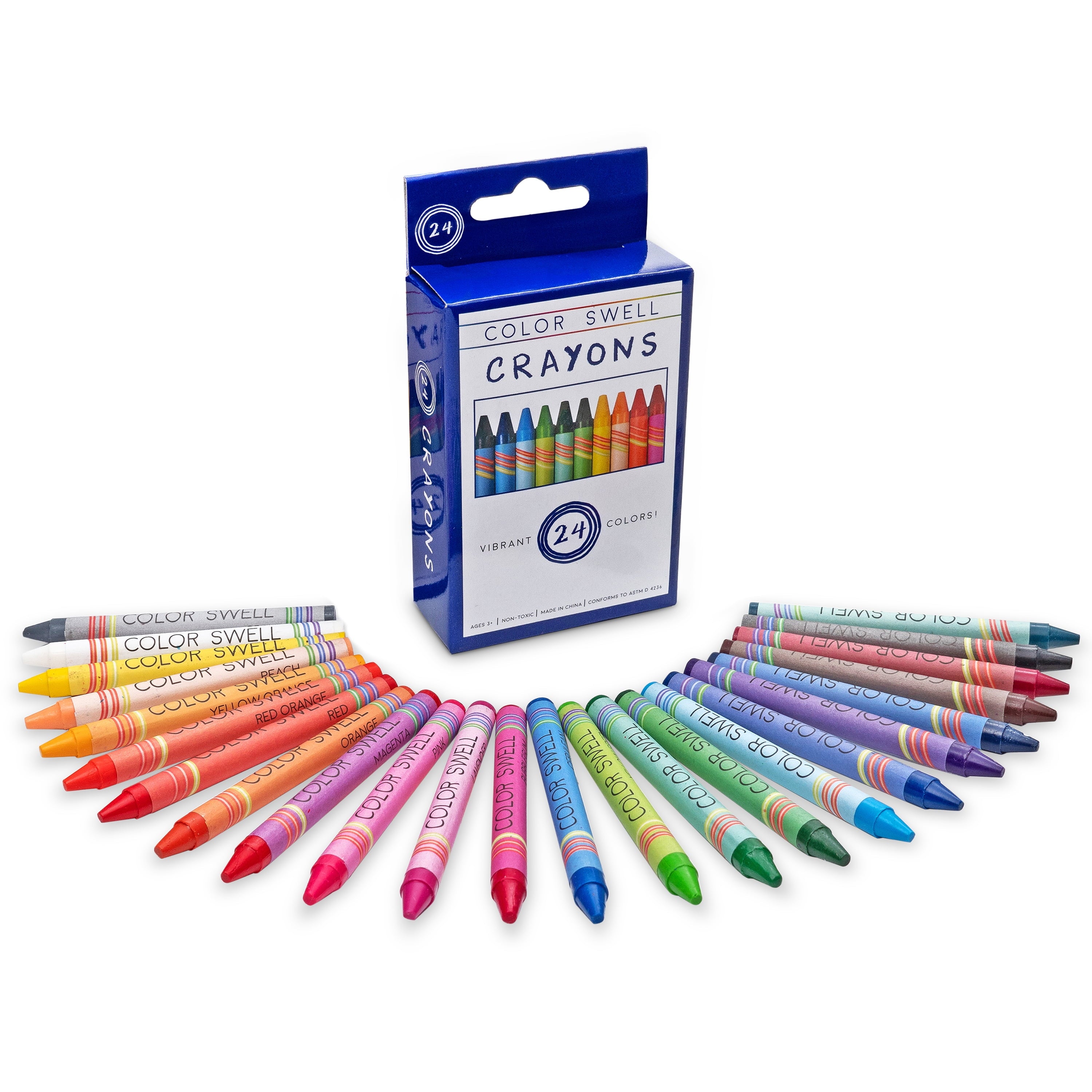 Color Swell Bulk Crayons - 40 Packs 24 Crayons per Pack (960 Crayons Total) - Bulk Crayons