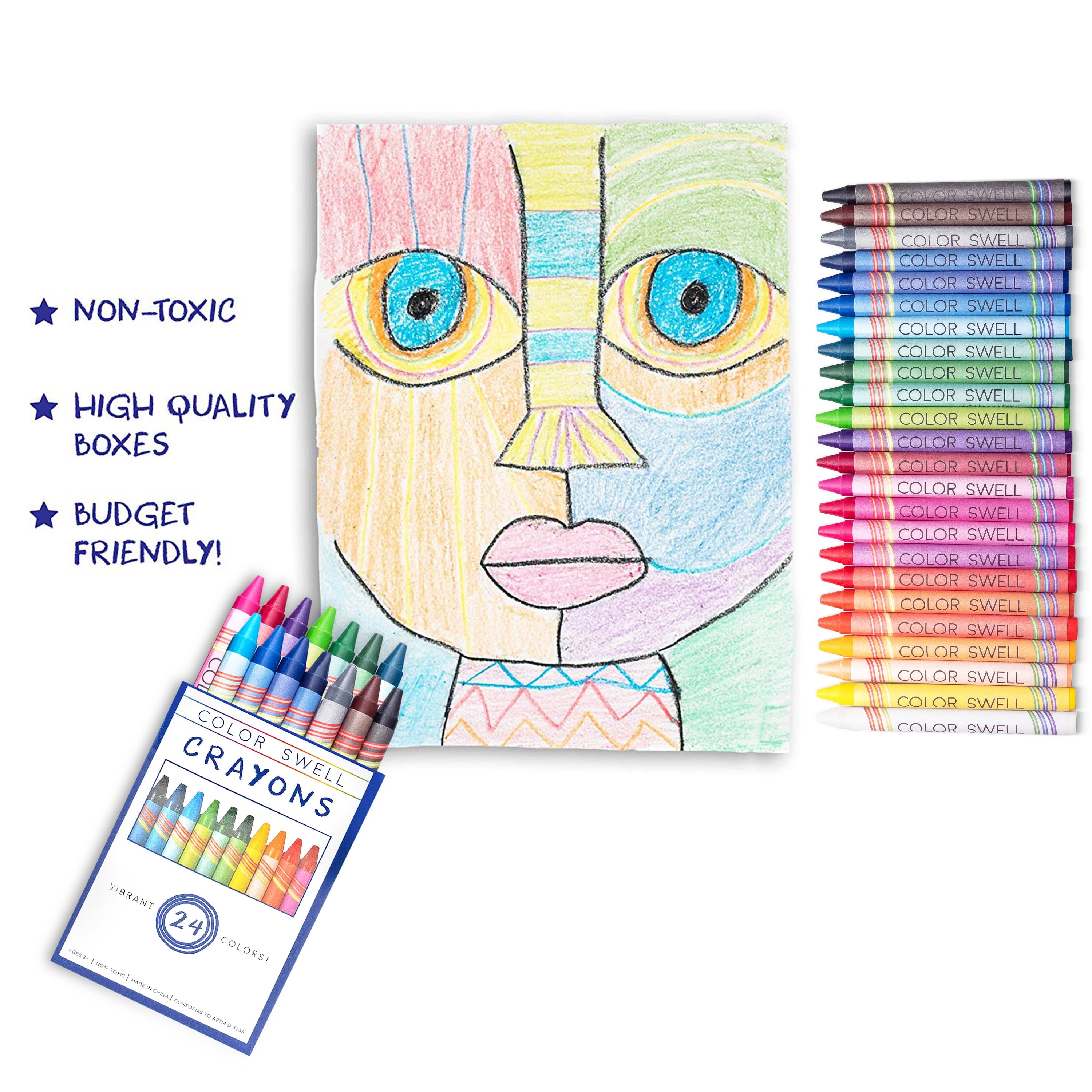 Color Swell Bulk Crayons, 36 Packs of 24 Count (864 Total)