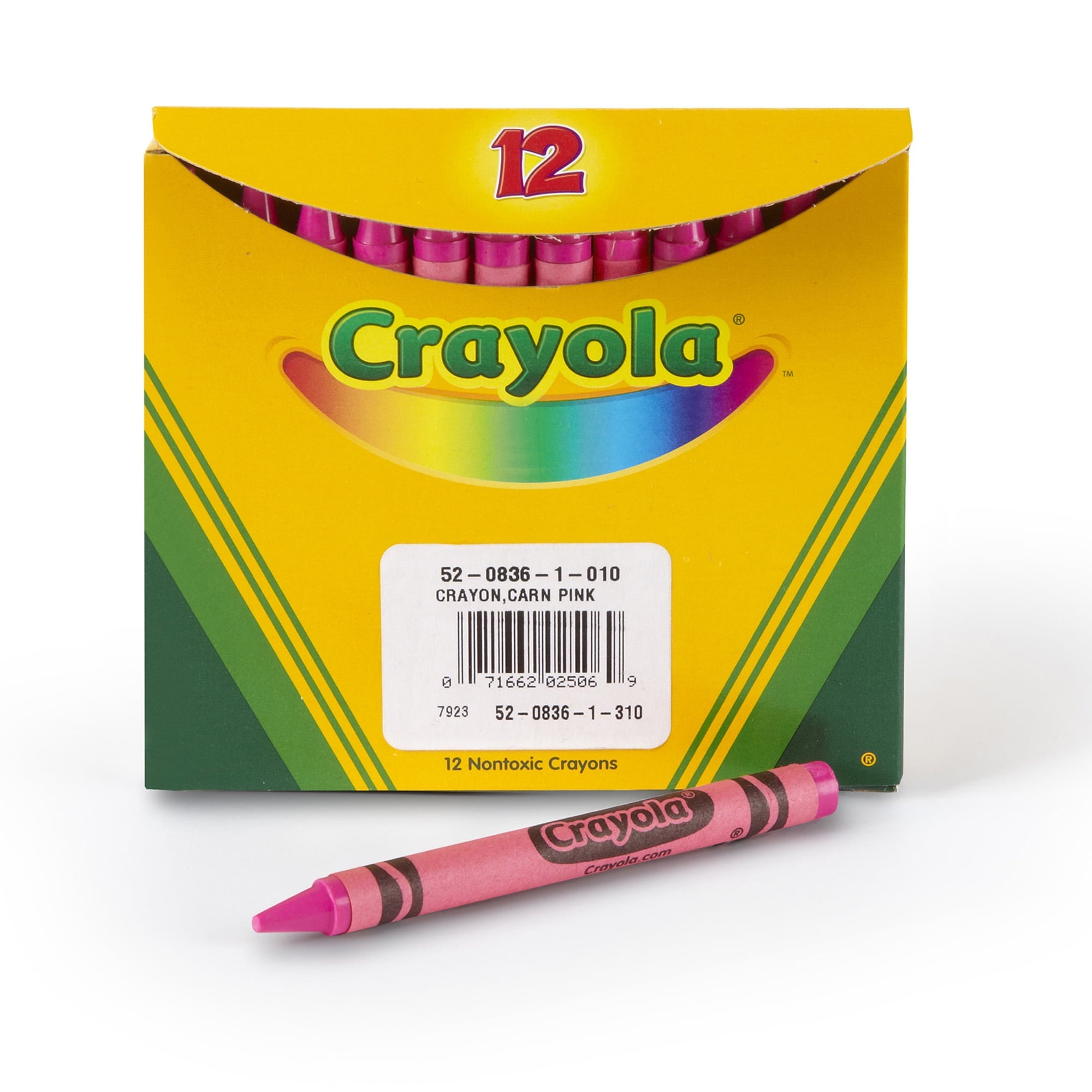 Crayola Bulk Crayons, Regular Size, Carnation Pink, 12 Per Pack, 6 Packs