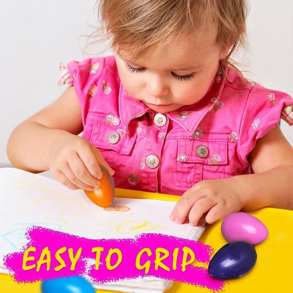 Adofi Easter Egg Toddler Crayons, 9 Colors