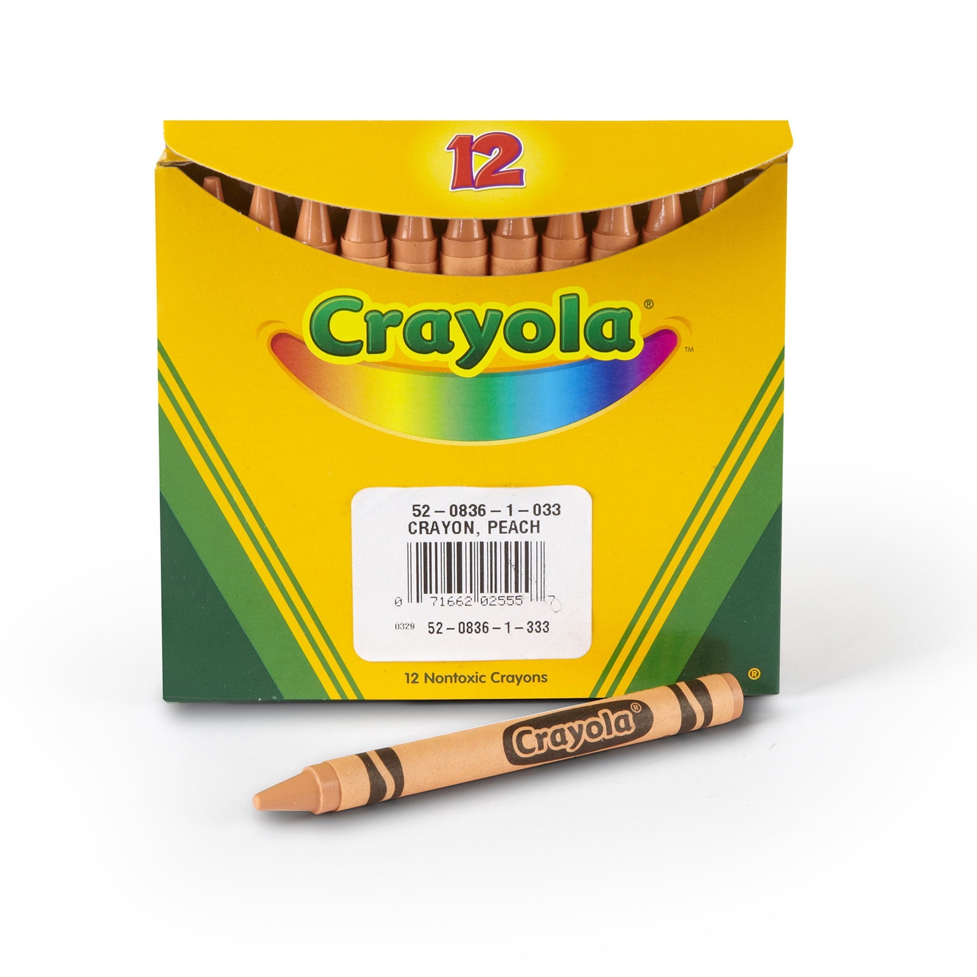Crayola Bulk Crayons, Regular Size, Peach, 12 Per Pack, 6 Packs