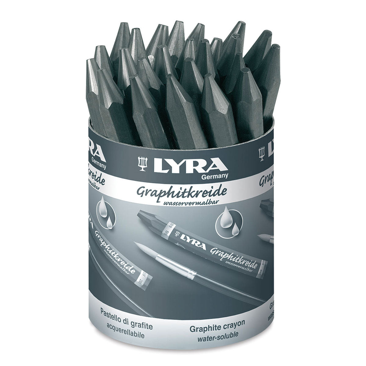 Rembrandt Water Soluble Graphite Crayons, Assorted, Set of 24