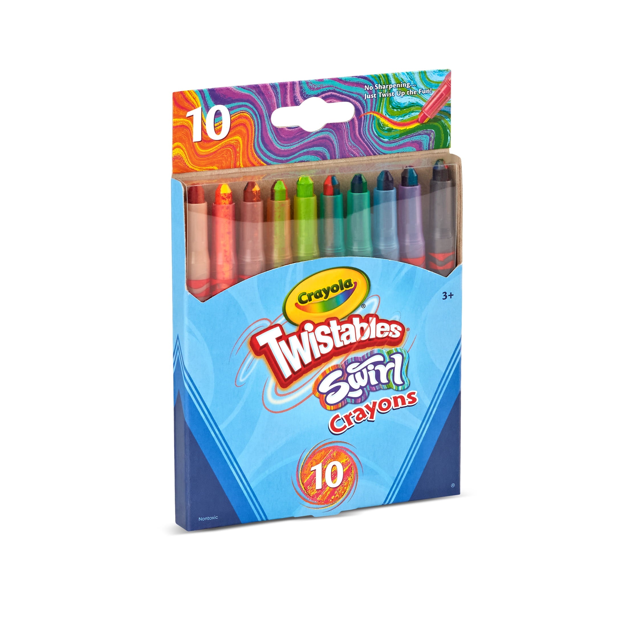 Crayola Swirl Mini Twistables Crayons, 10 Ct, Multicolor Crayons, Back to School Supplies, Classroom Supplies