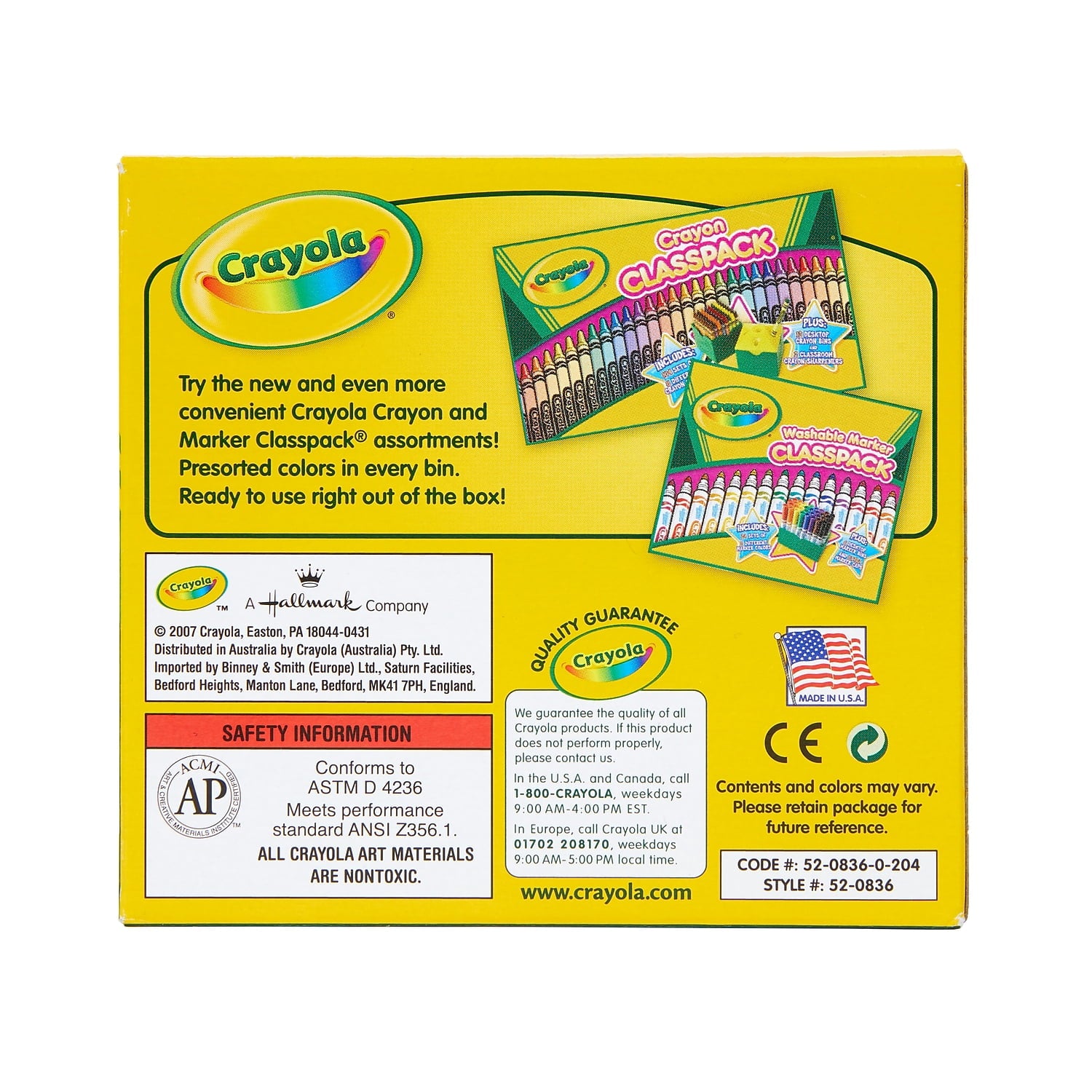Bineysmith 52-0836-033 Bulk Crayons, Peach - Box of 12