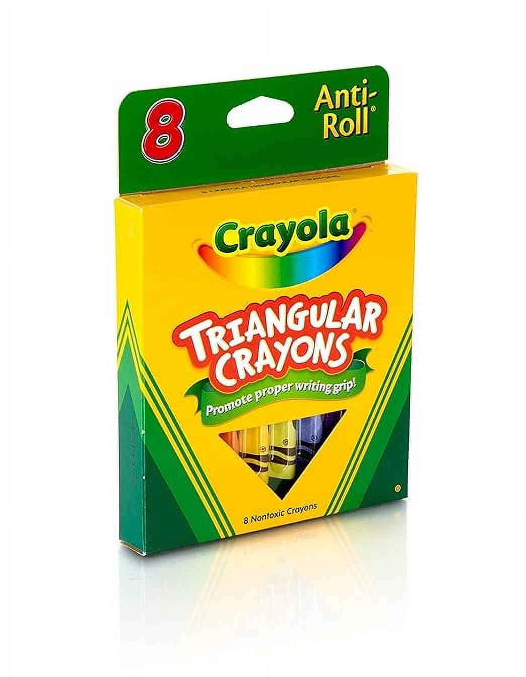 Crayola Anti - Roll Triangular Crayons 8 Count, 1 Pack of 5 Piece