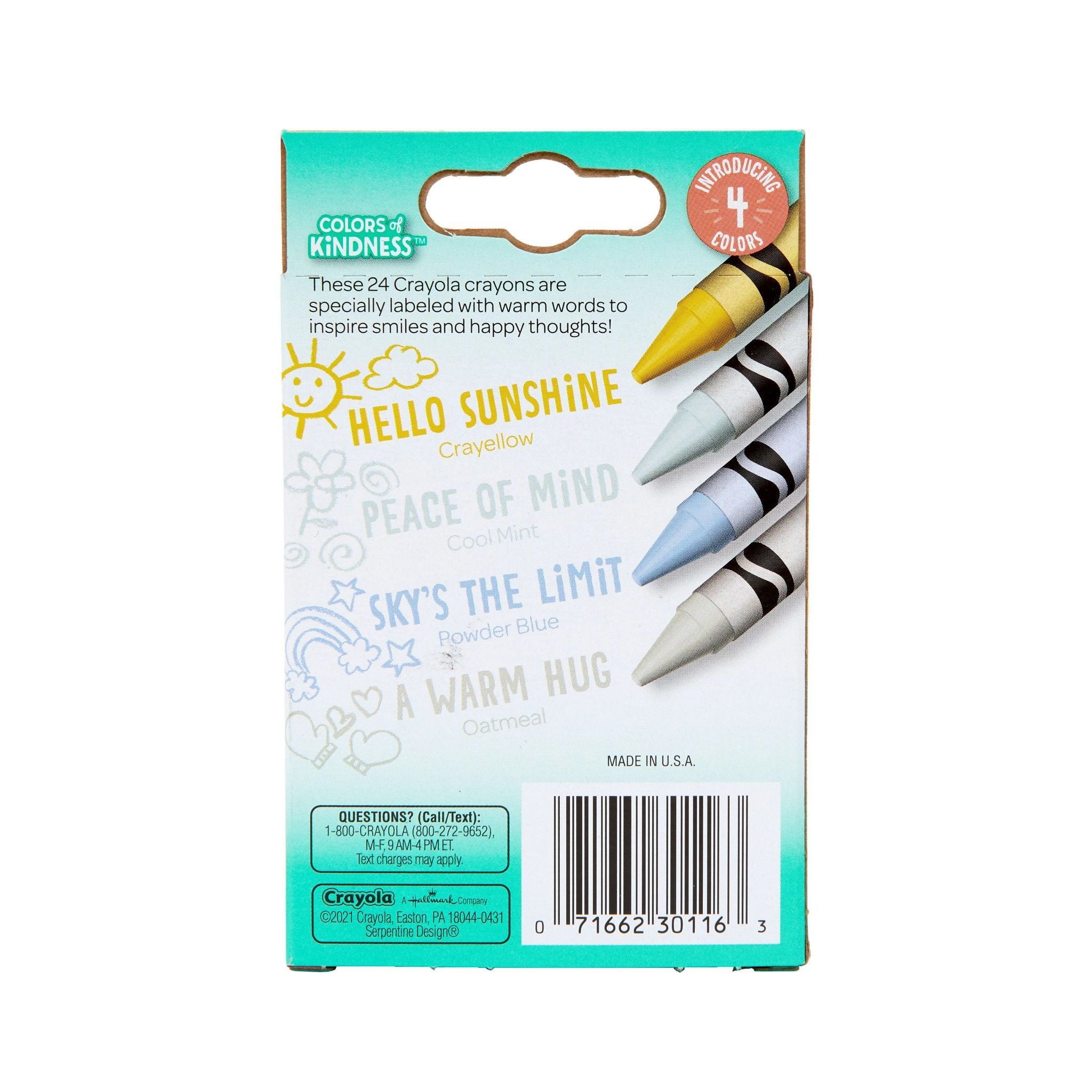 Crayola Colors of Kindness Crayons, 24 Ct, Teacher Supplies, Kindergarten School Supplies, Asstd Colors