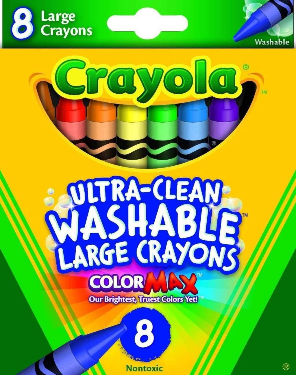 17 Pack CRAYOLA WASHABLE CRAYONS LARGE 8CT