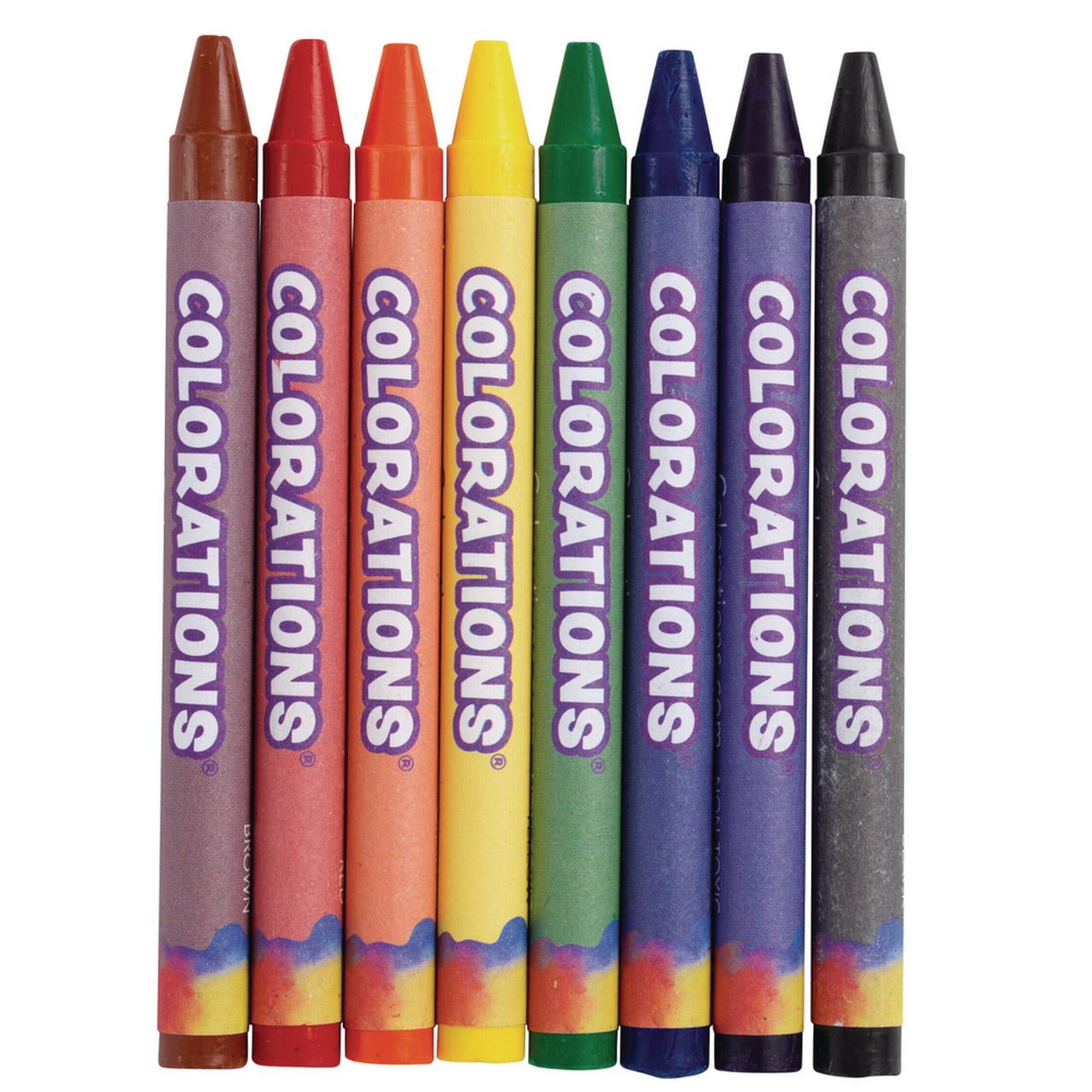 Colorations Regular Crayons - 8 Colors, Value Pack -Set of 800