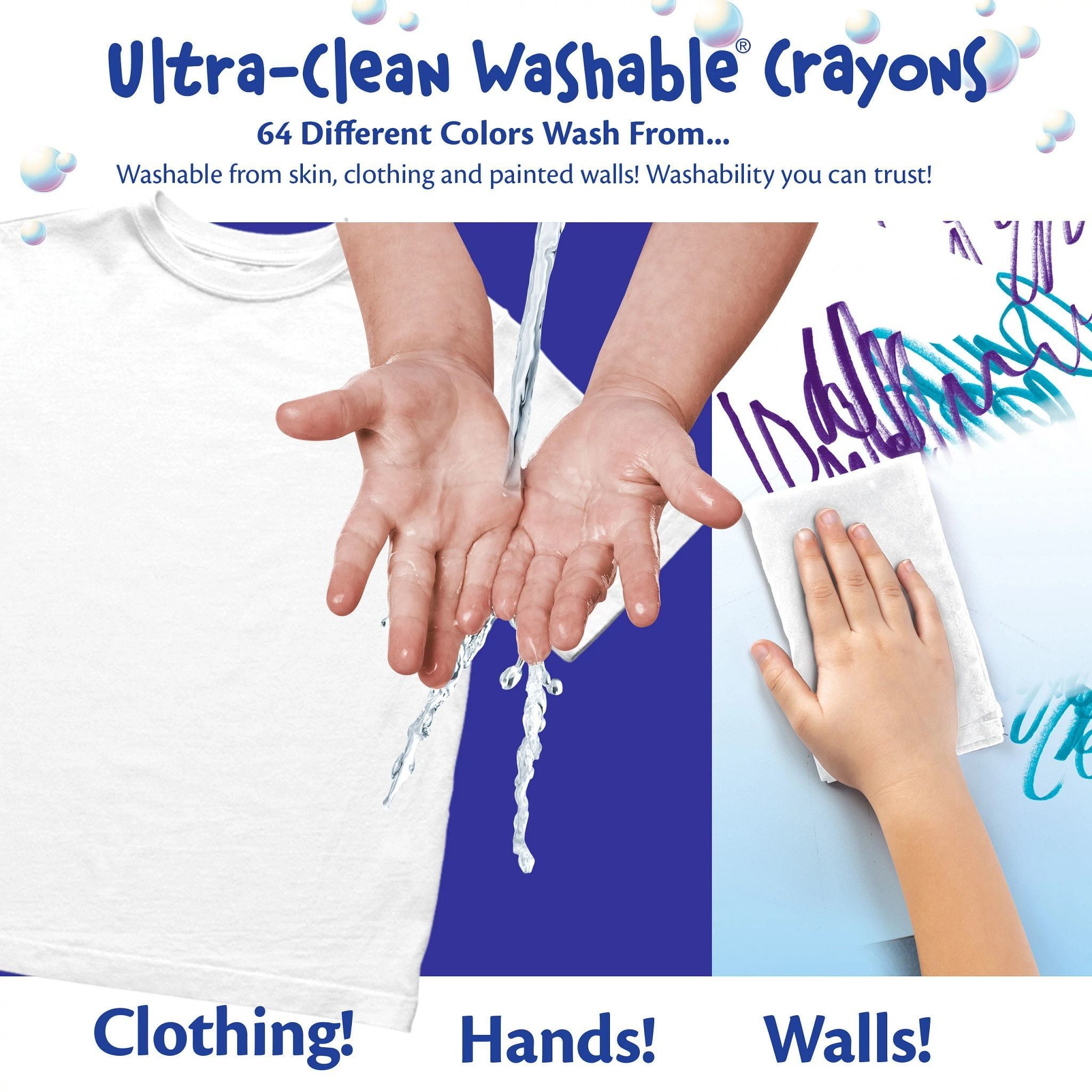 Crayola Ultra-Clean Washable Crayons, 24 Ct, Back to School Supplies for Kids, Art Supplies