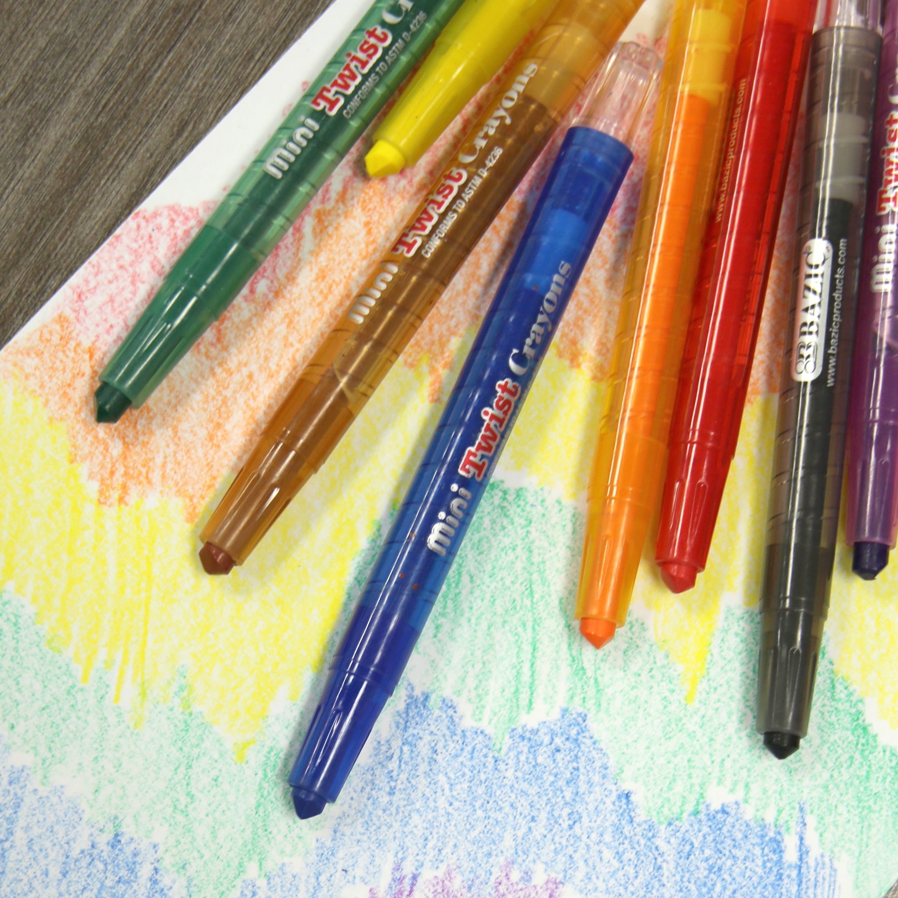 BAZIC 8 Color Premium Jumbo Triangle Crayons