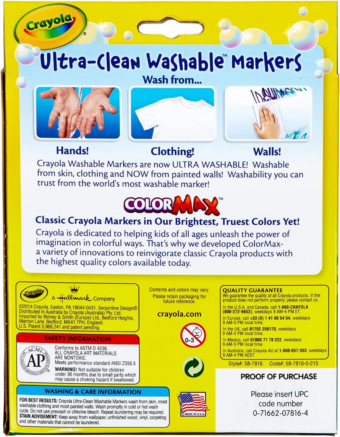 Crayola 8ct Washable Tropical Colors Conical Tip