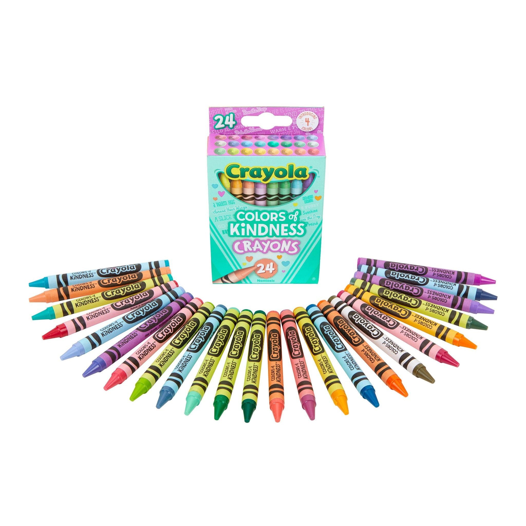 Crayola Colors of Kindness Crayons, 24 Ct, Teacher Supplies, Kindergarten School Supplies, Asstd Colors