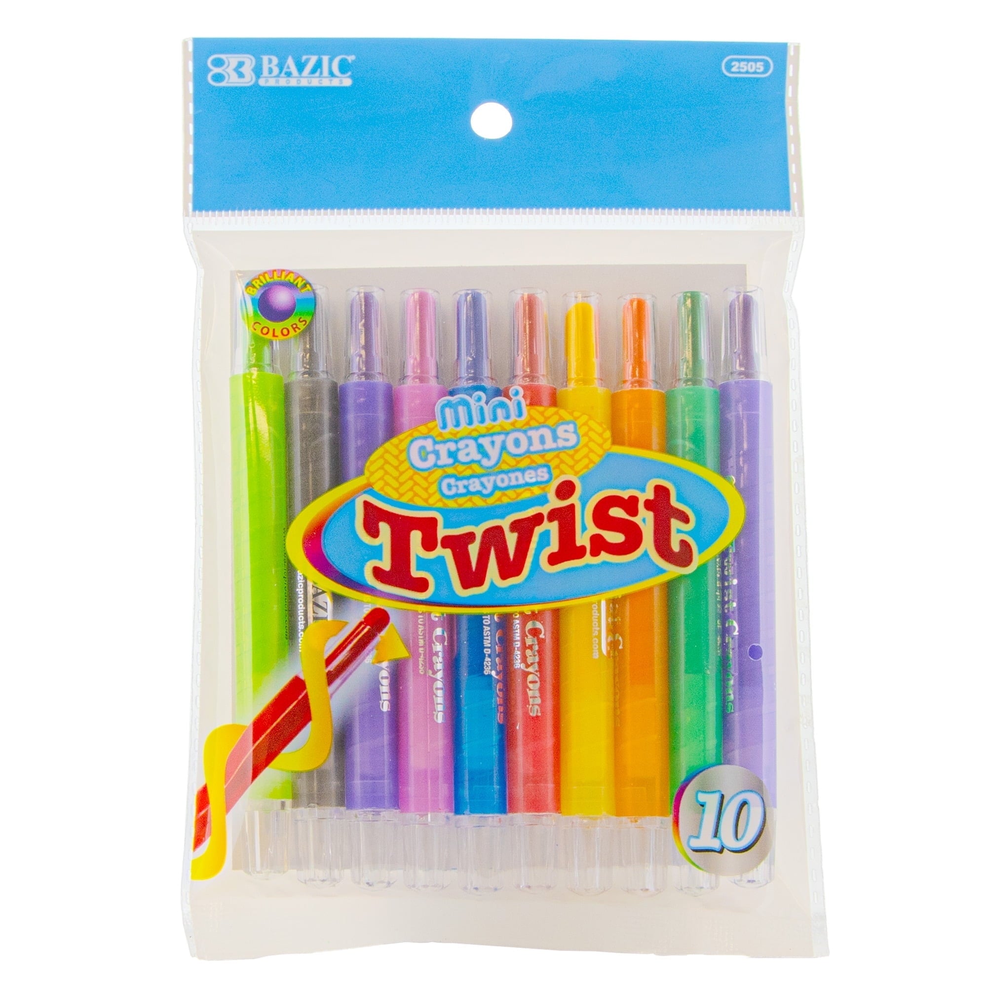 BAZIC 8 Color Premium Jumbo Triangle Crayons