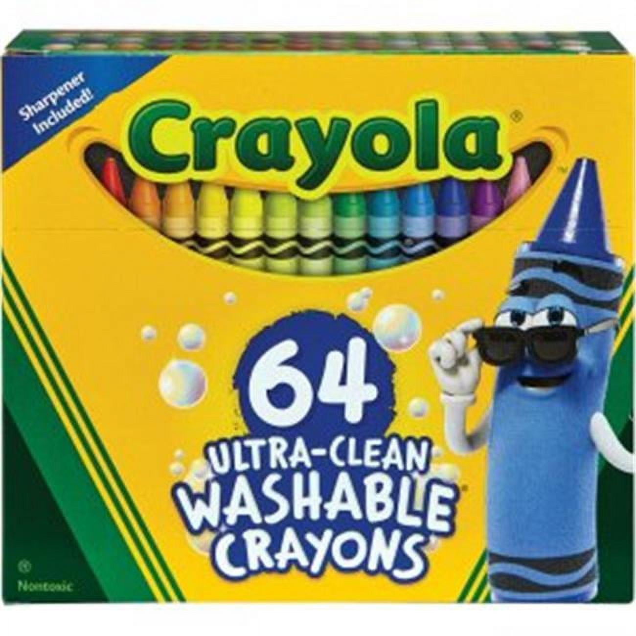 Binney & Smith & Crayola  64 Count Ultra Clean Washable Crayons, Assorted
