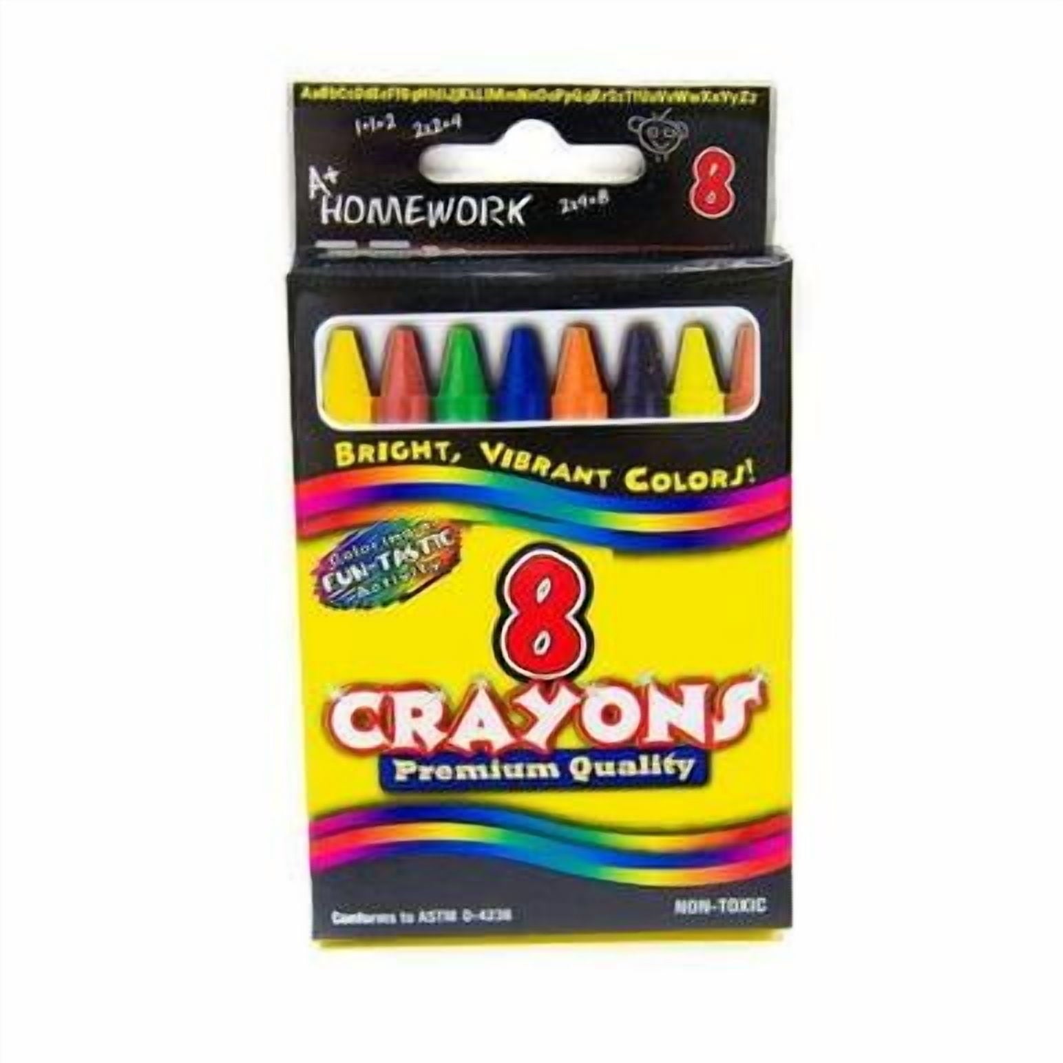 Bulk Crayons assorted colors - 8 count boxed Case Pack 96