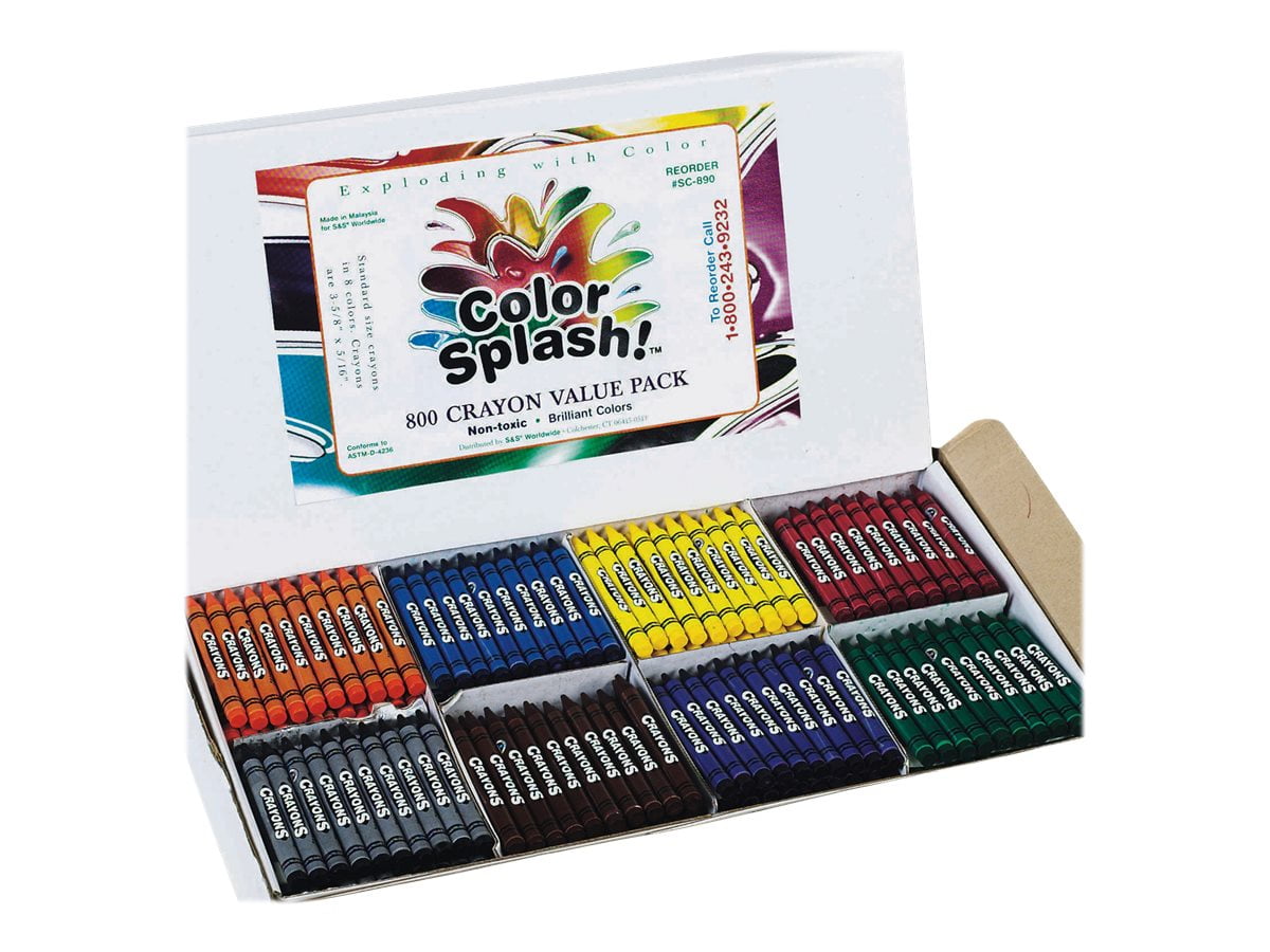 Color Splash! Value Pack - Crayon - assorted colors (pack of 800)
