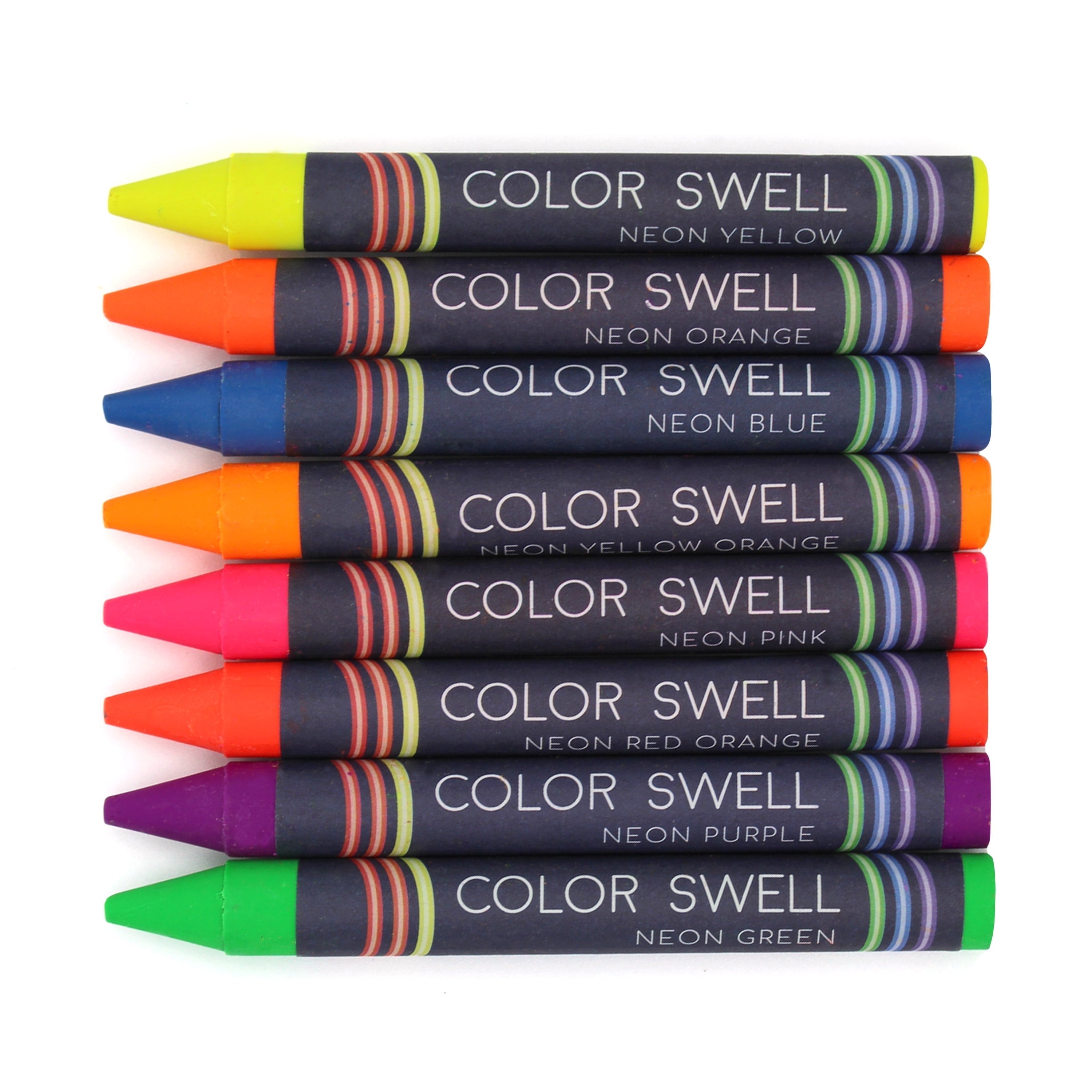 Color Swell Bulk Neon Crayons - 36 Packs of 8 Neon Crayons (864 Total)