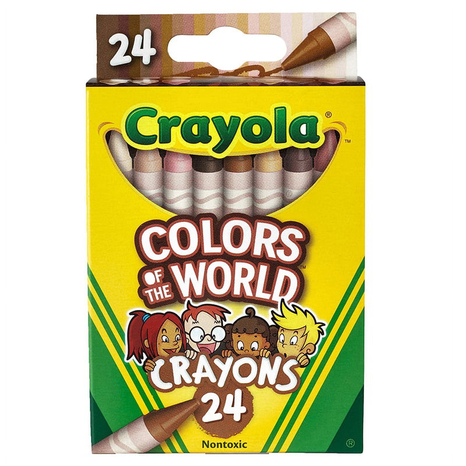 Colors of the World Crayons, 24 Colors | Bundle of 5 Packs