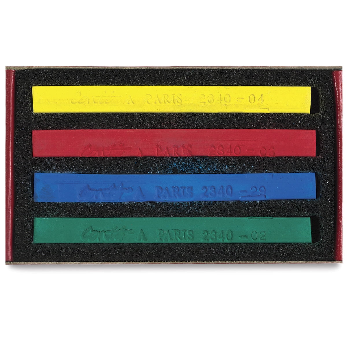 Conté à Paris Crayons - Assorted Primary Colors, Matchbox Set, Set of 4