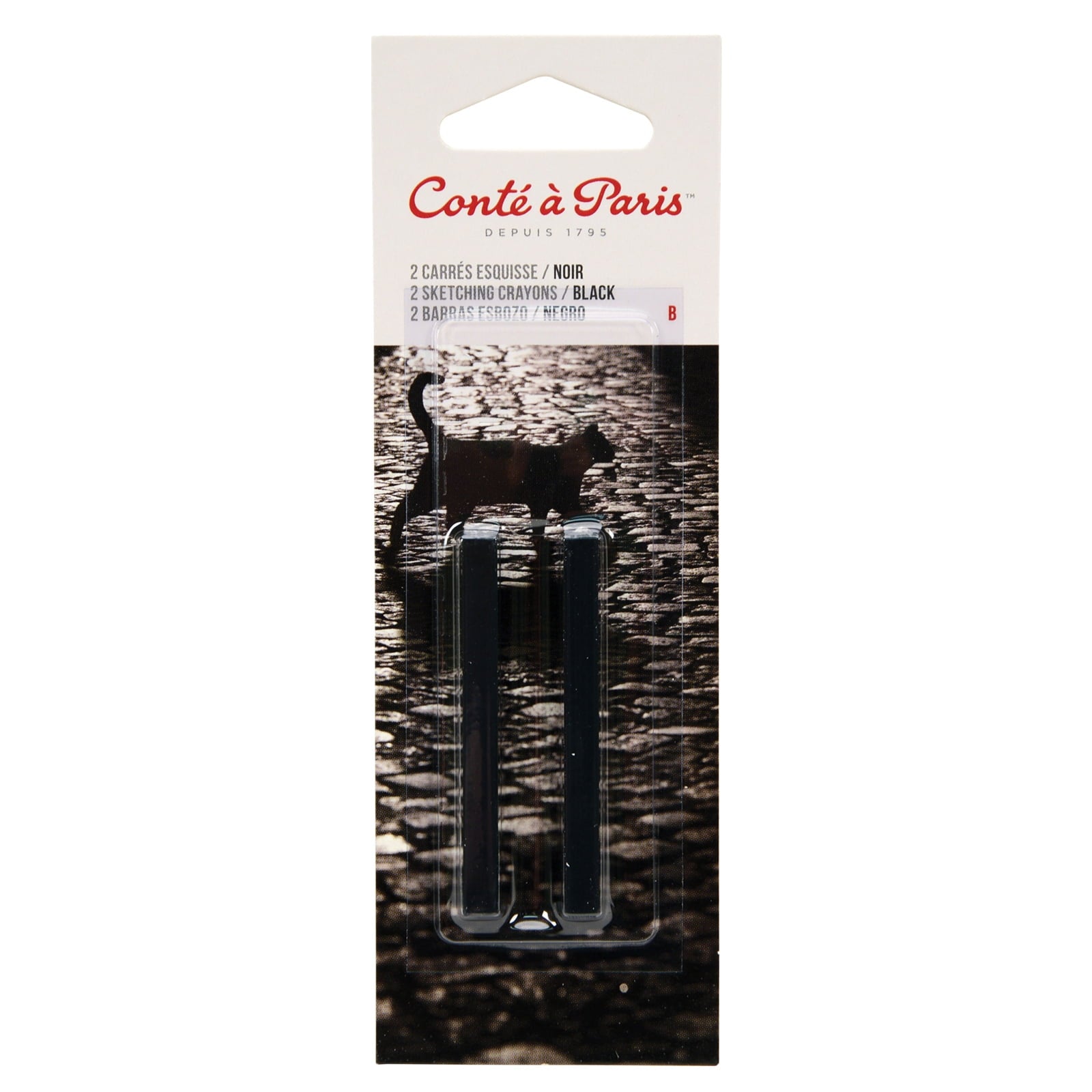 Conte Conté Crayon Pack, Black, B