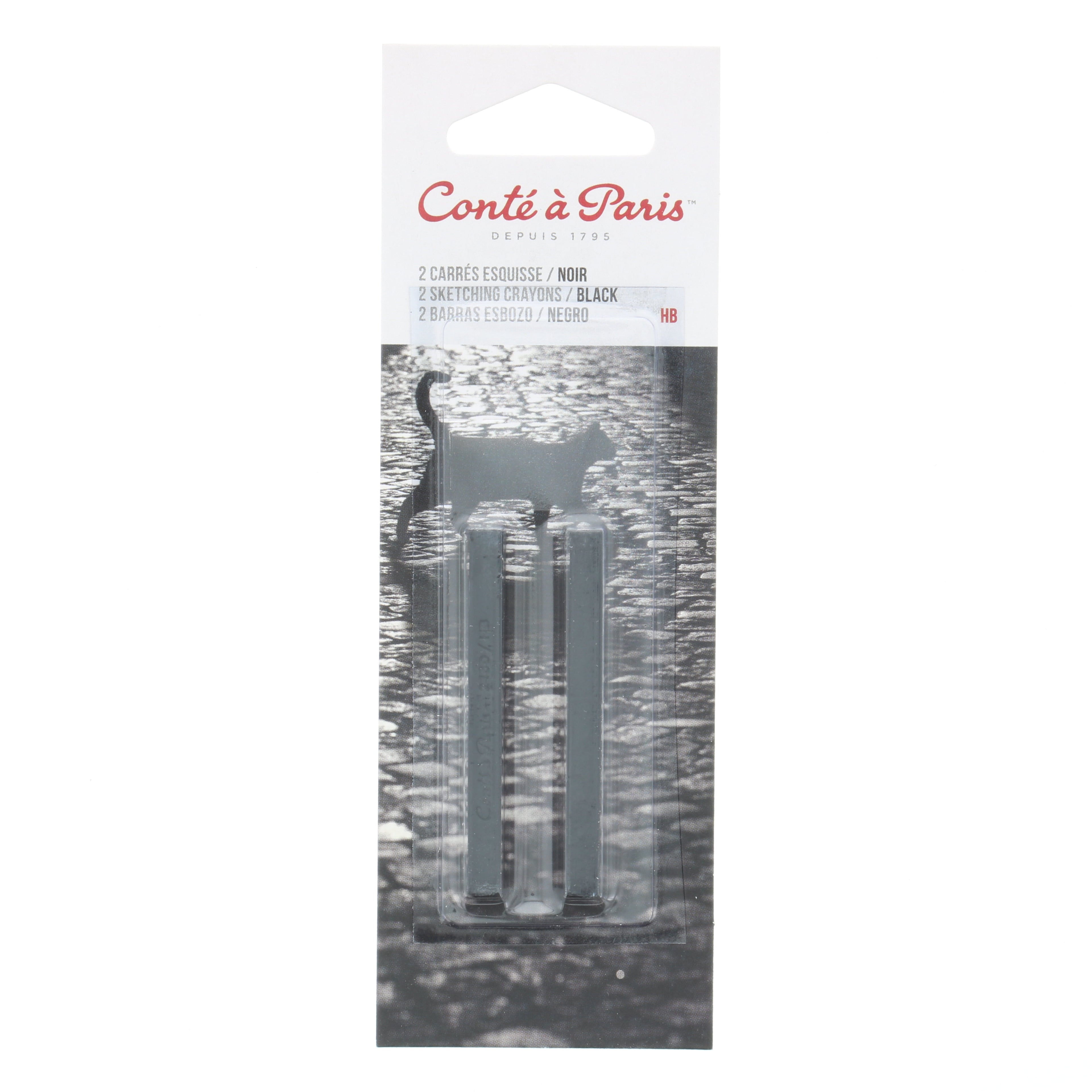 Conte Conté Crayon Pack, Black, HB