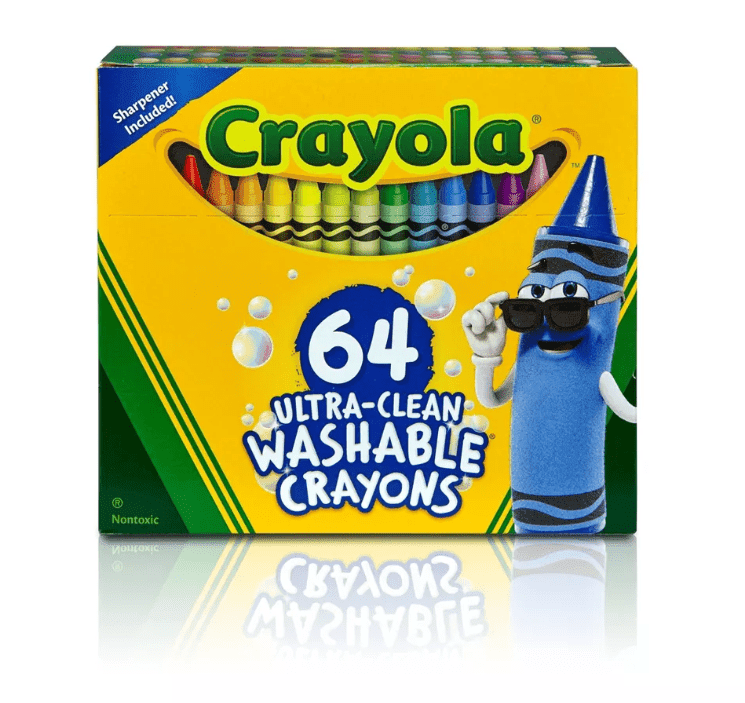 Crayola 64ct Ultra Clean Washable Crayons: Non-Toxic, Multicolor, Ages 3+