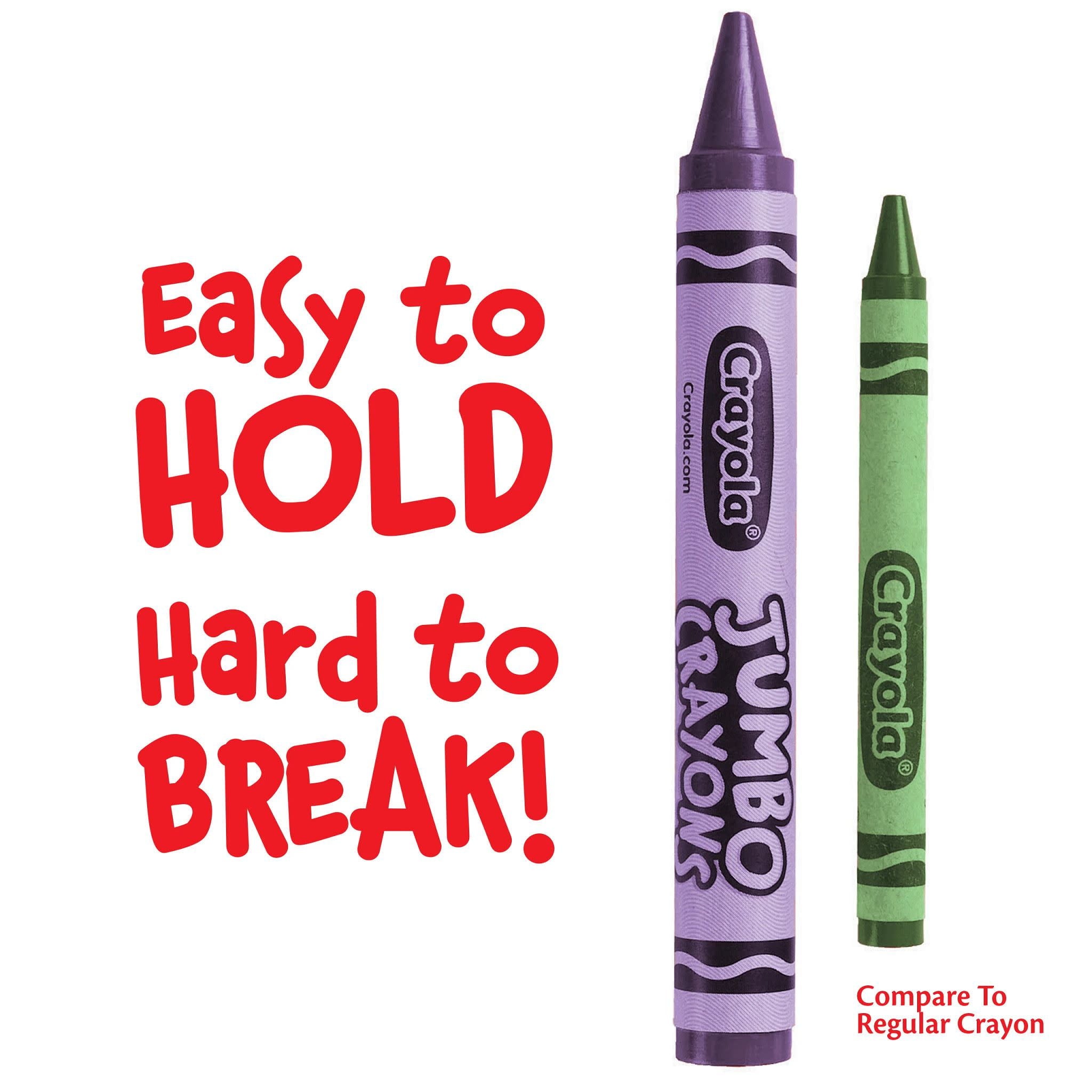 (2 pack) Crayola Jumbo Crayon Set, 8 Ct, Kindergarten and Preschool Supplies, Classroom Essentials, Coloring Gift for Toddlers, Ages 3+