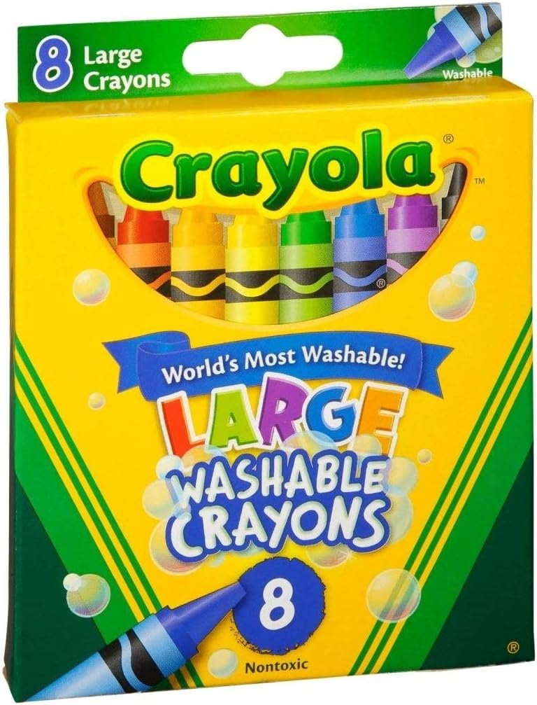 17 Pack CRAYOLA WASHABLE CRAYONS LARGE 8CT