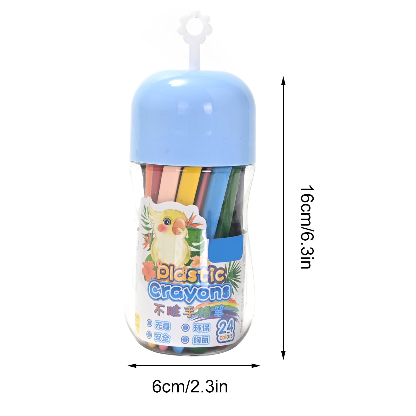 12/24/36 Pcs Crayon Bright Colors Washable Crayons with Ergonomic Grip Fine Motor Skills Easy To Hold Jumbo Crayons