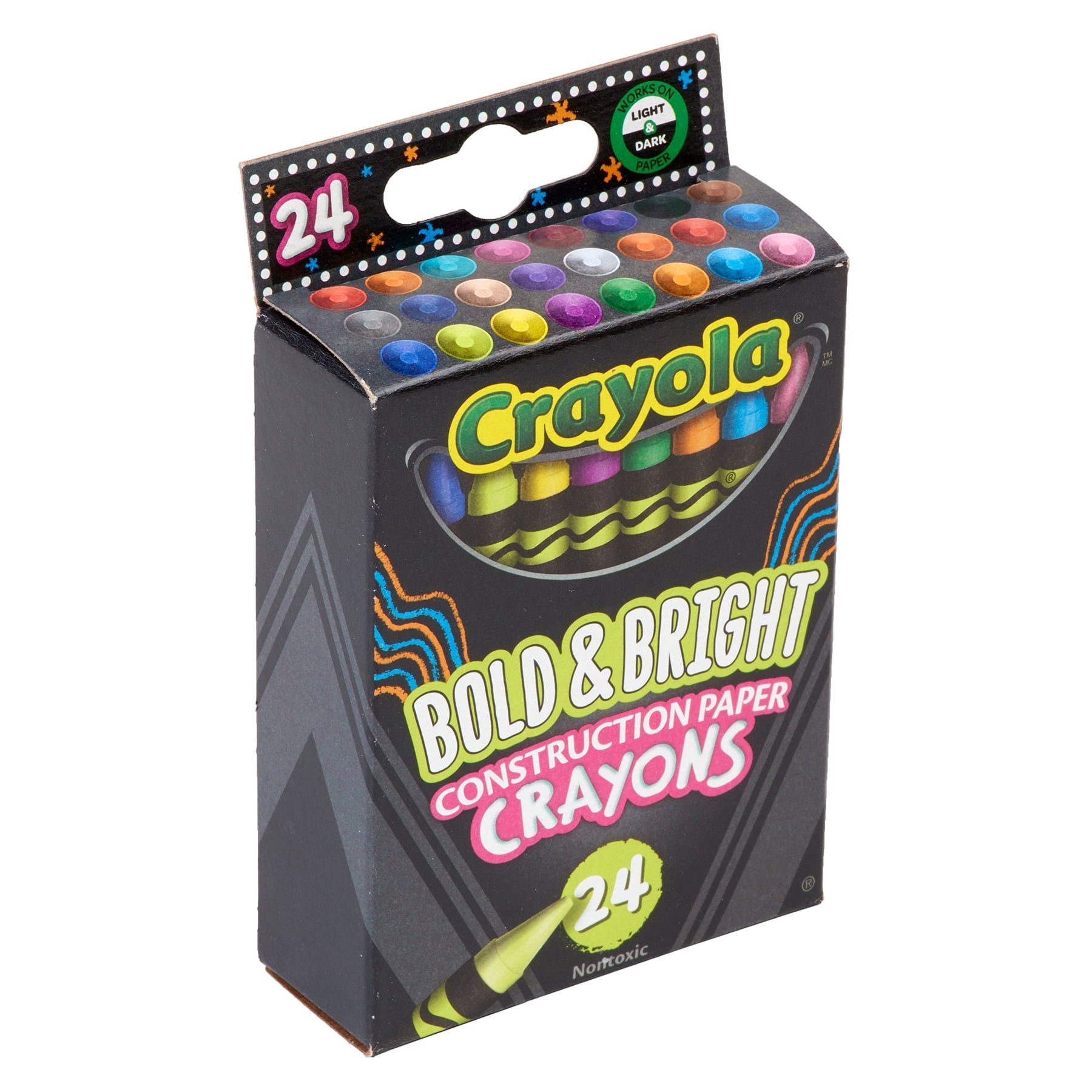 Bold & Bright Construction Paper Crayons 24ct | Bundle of 2 Packs