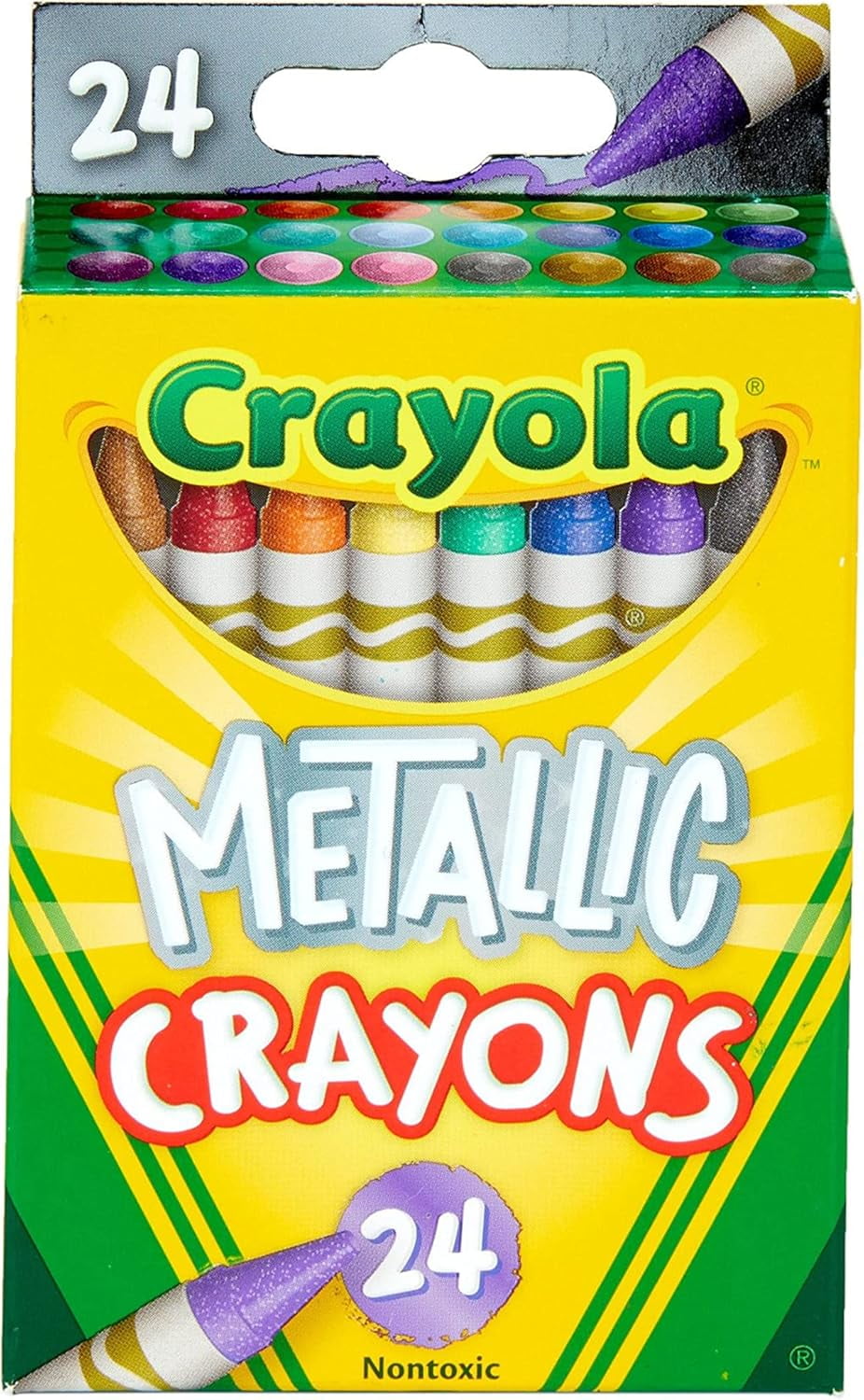 Crayola  Metallic Crayons, 24 Colors