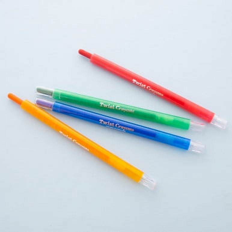 BAZIC 8 Color Twistable Crayons, Twist Up Propelling Crayon, 1-Pack