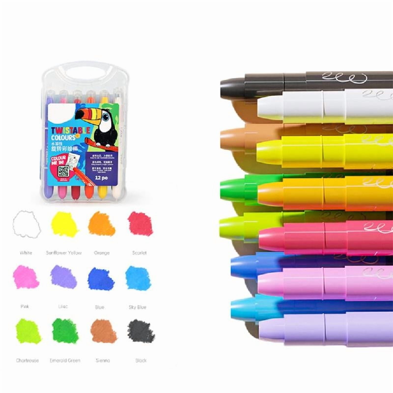 12/24/36/48 Colors Wax Crayons Coloring Crayons Washable Twistable Crayons