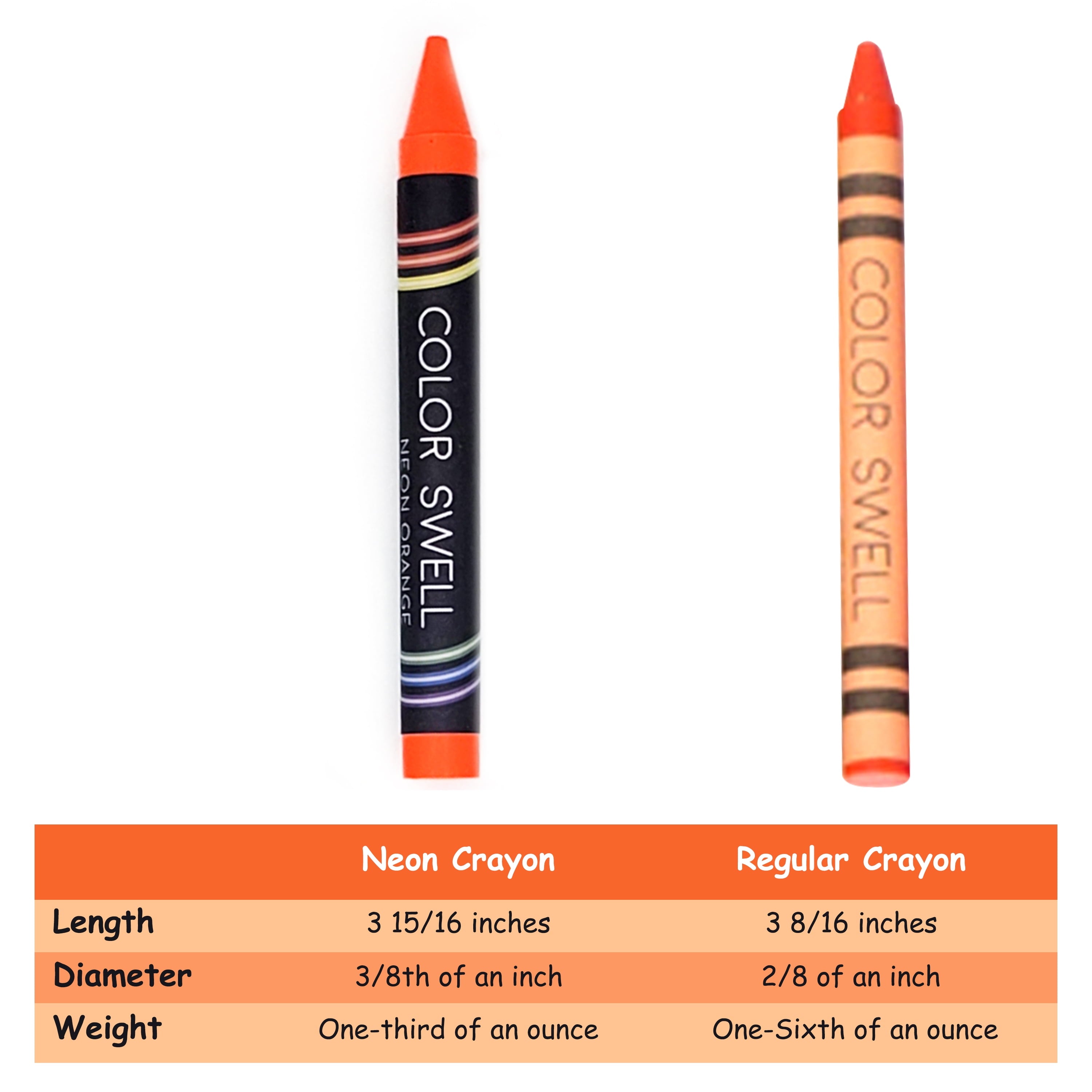 Color Swell Neon Crayon Bulk Packs - 6 Boxes of Fun Neon Crayons