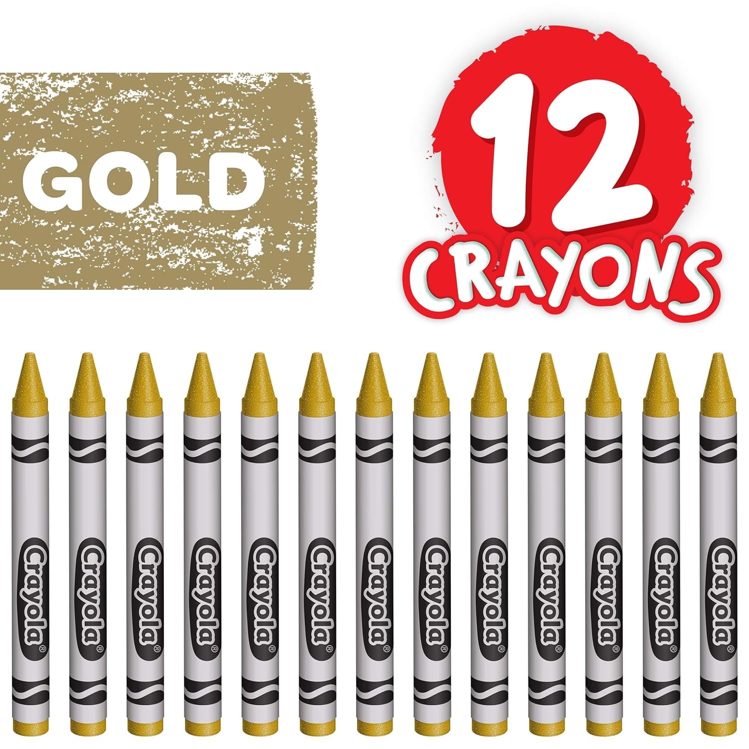 Crayola Bulk Crayons Gold, 2 Multi Colored