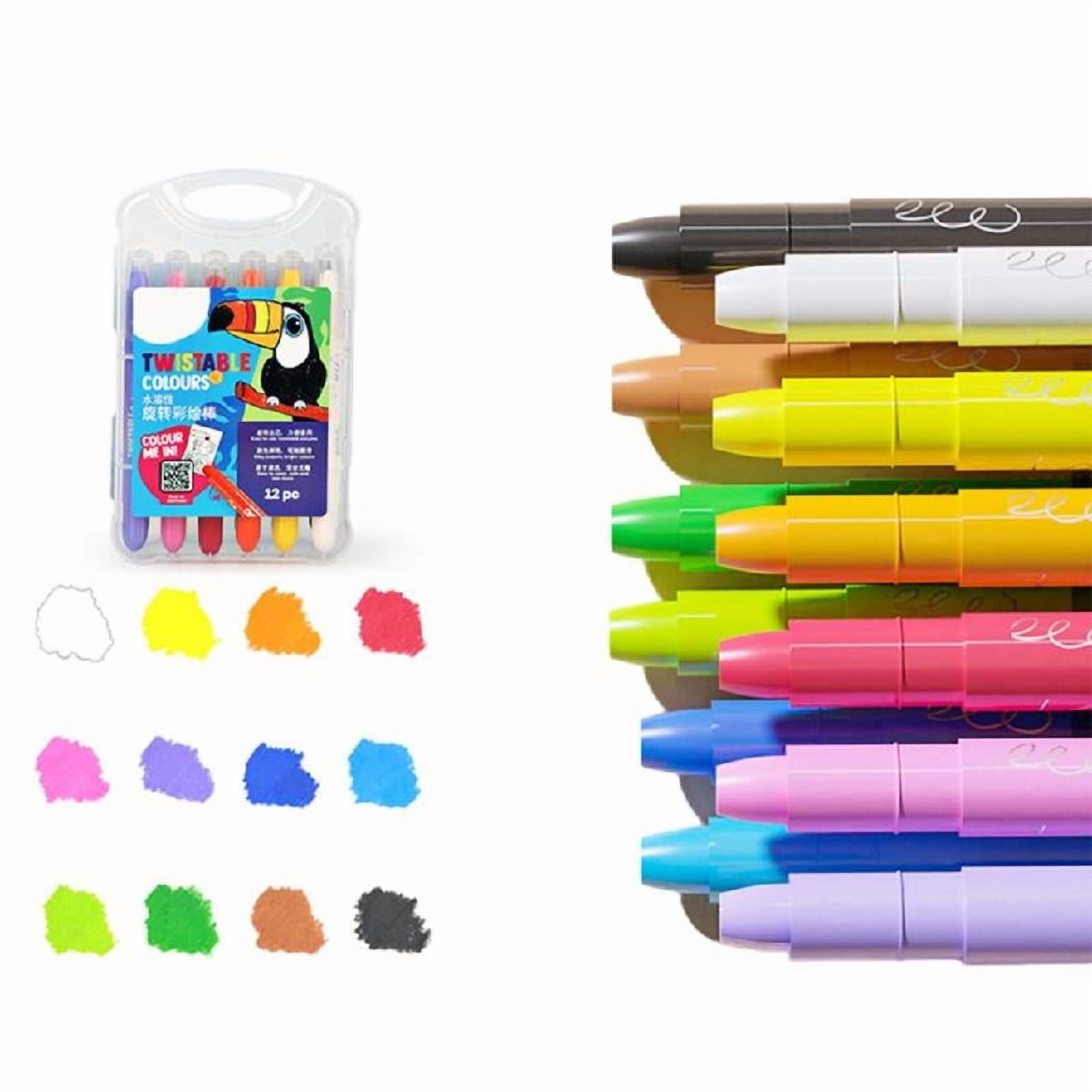 12/24/36/48 Colors Wax Crayons Coloring Crayons Washable Twistable Crayons