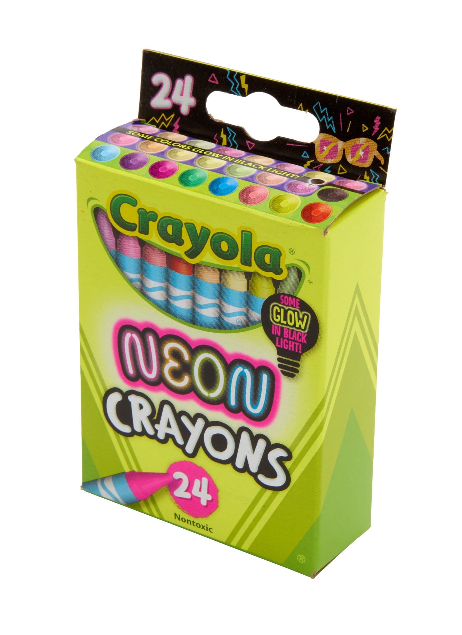 Crayola Neon Crayons for Kids 24 Ct, Includes 16 Glow in the Dark Colors, Kids Art Supplies, Gift for Girls & Boys, Ages 3+